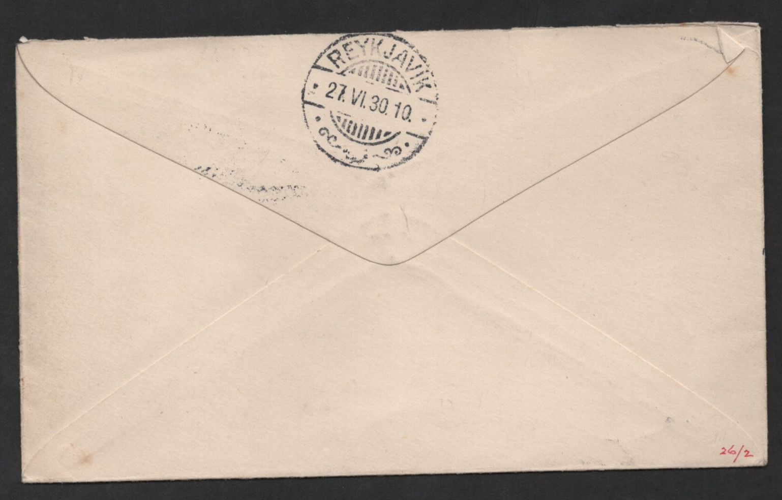 ICELAND 1930 FIRST FLIGHT PINGUELLIR TO REYKJAVIK FRANKED SCOTT #C4-C5