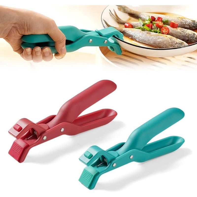 2X Multi-Purpose Anti-Scald Bowl Holder Clip for Kitchen,Silicone Non-Slip Clip
