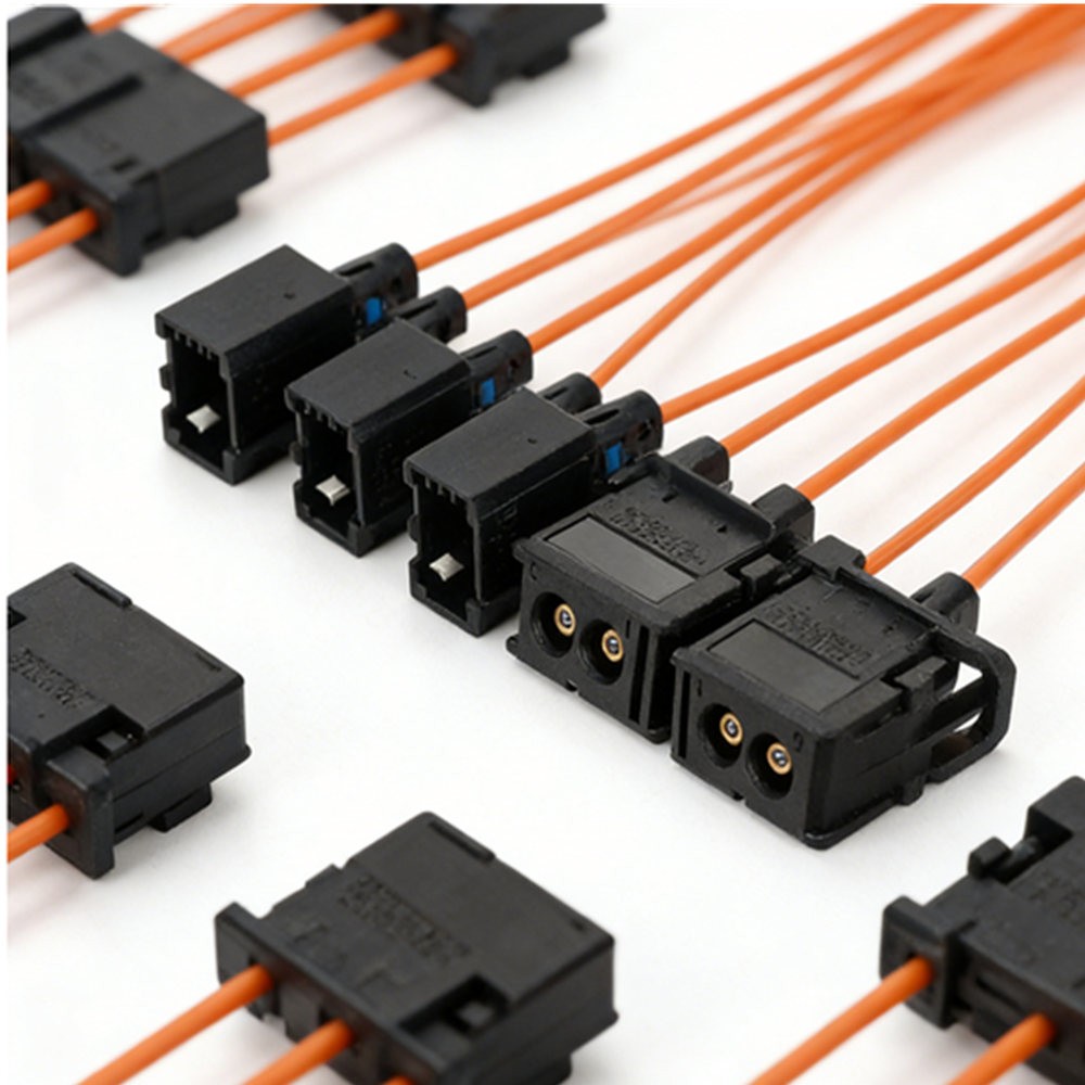 For BMW Mercedes MOST Fiber Optic Bypass Adapter 2 Sets Male Female