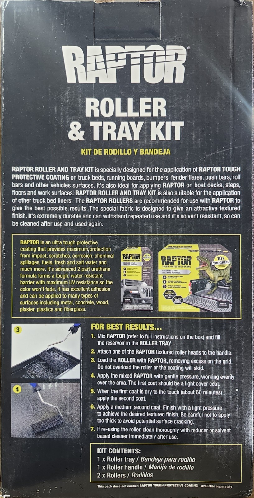 Premium Raptor UP5110 U-POL Roller and Tray Kit for Roll on Bed Liners