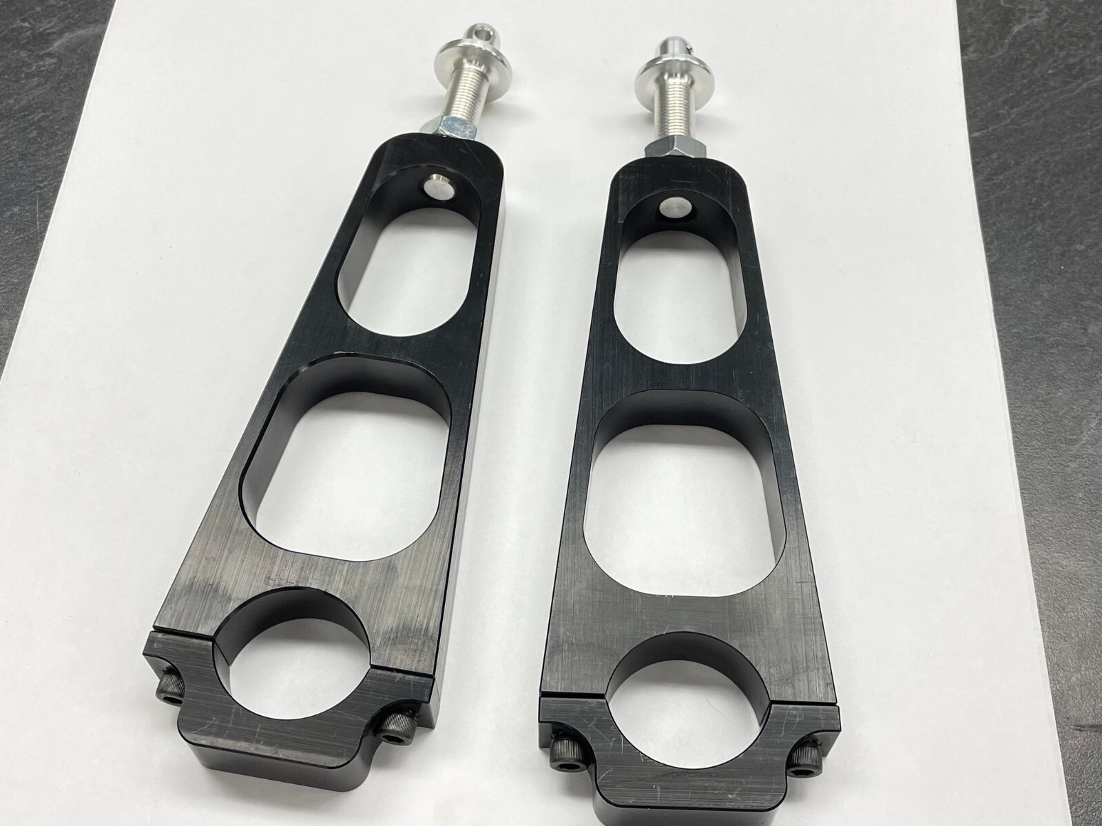 Hood Pin Mounts PAIR 6.5" tall Clamp-On 1-1/2 Tube with Hood Pin