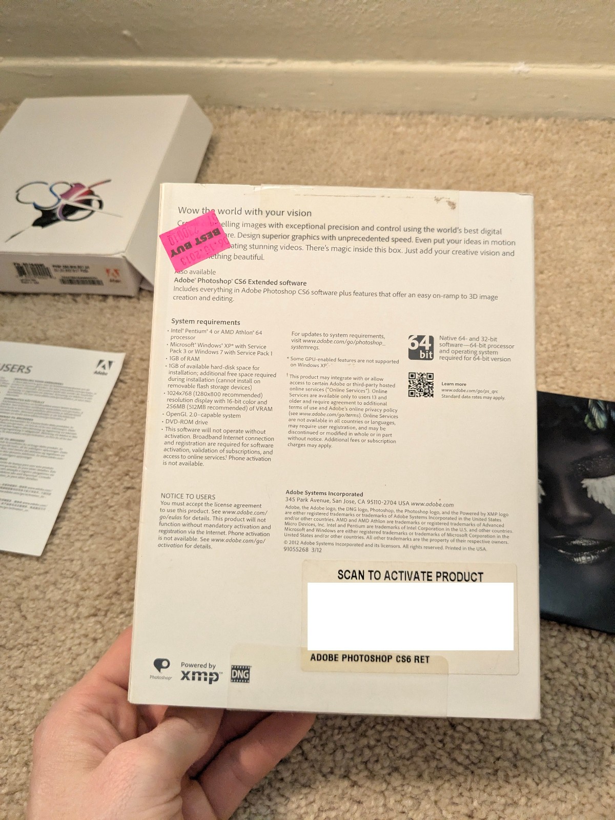 Adobe Photoshop CS6 for Windows - Disc and Serial Number - FREE RETURNS