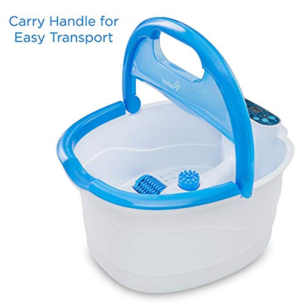 Ivation Multifunction Foot Spa – Heated Bath with Vibration, Rollers, Bubble Mas