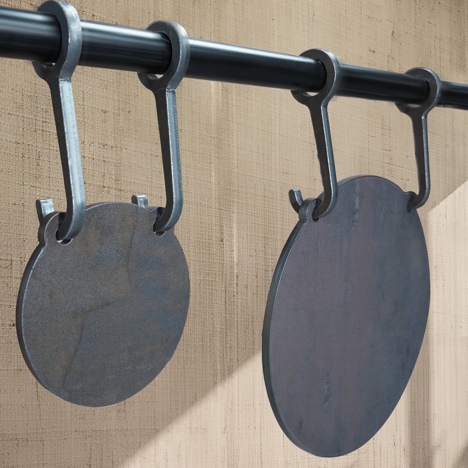 AR500 Steel Target Stand Kit with Hanging Hooks for one inch steel pipes