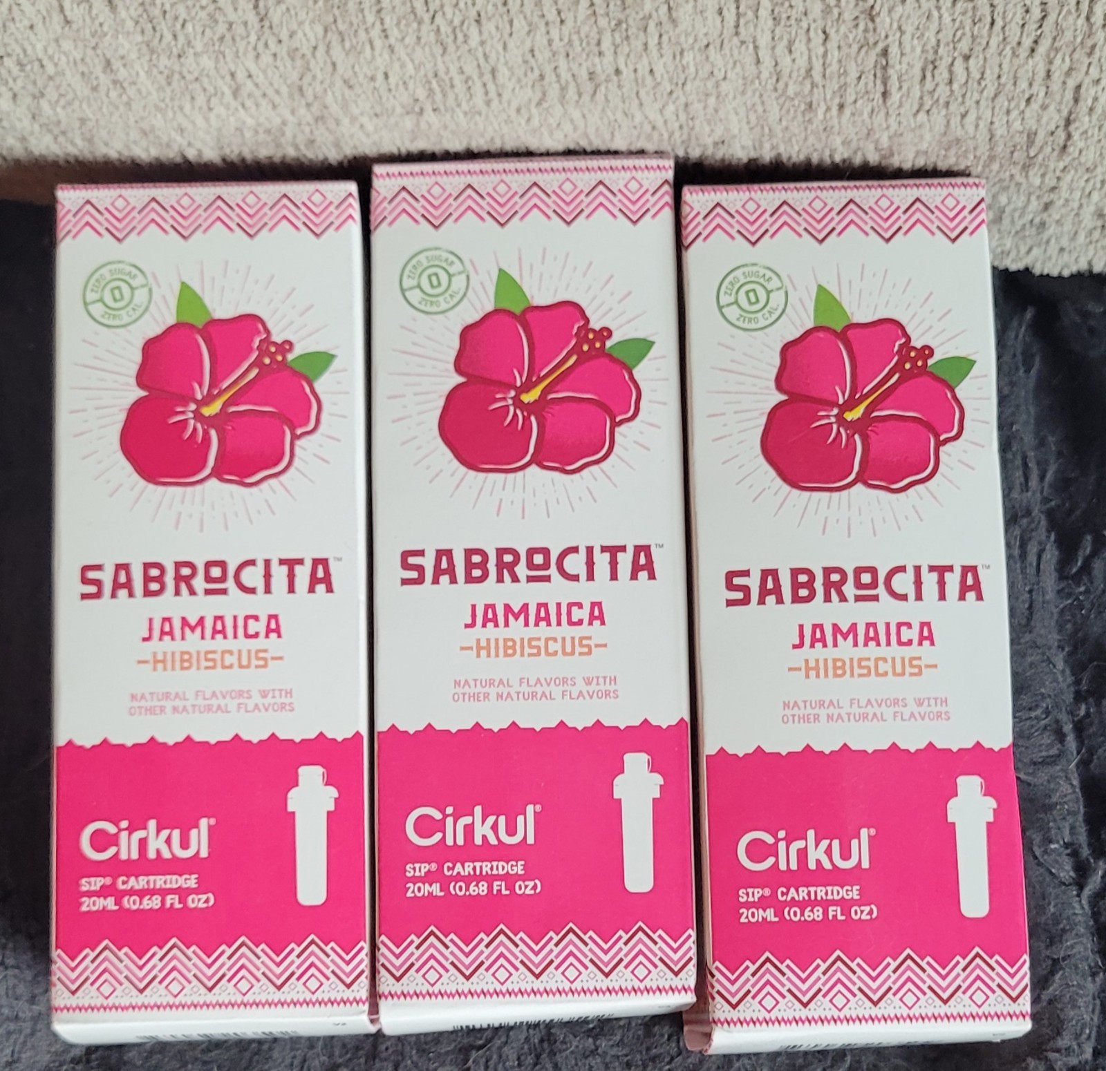 Cirkul Sip Cartridges Sabrocita Jamaica Hibiscus Lot Of 3 Zero Sugar Dye Free