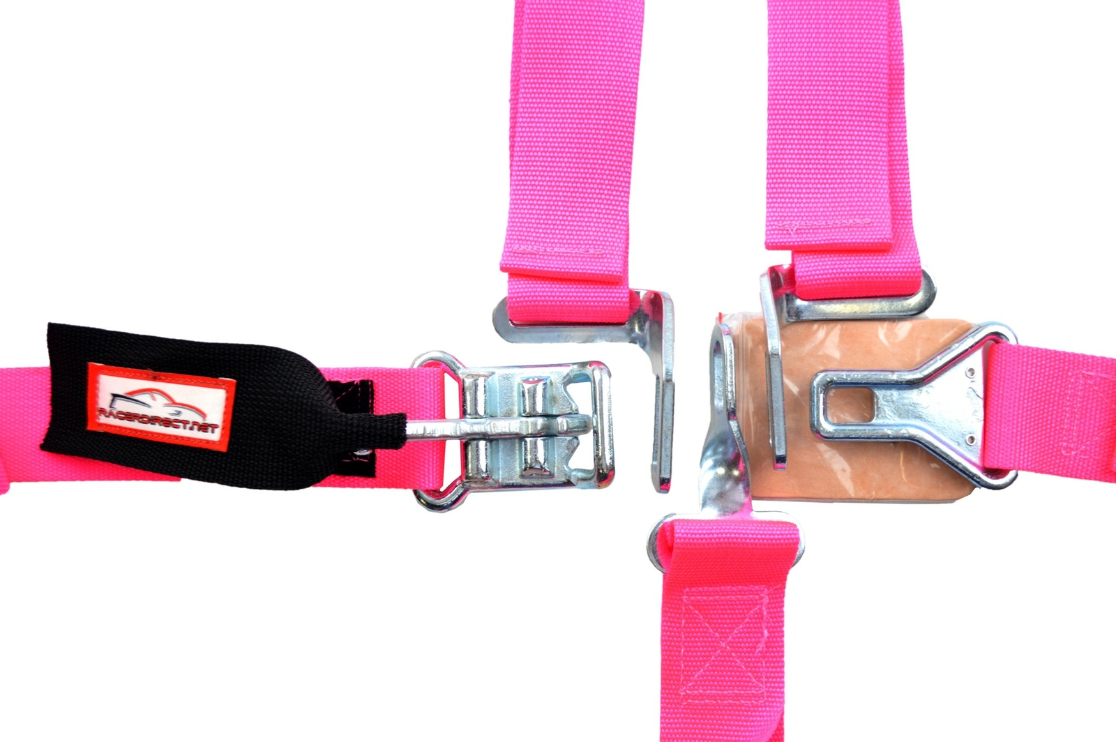 JR DRAGSTER HARNESS SFI 16.1 FIVE POINT LATCH & LINK ROLL BAR MOUNT BELT PINK