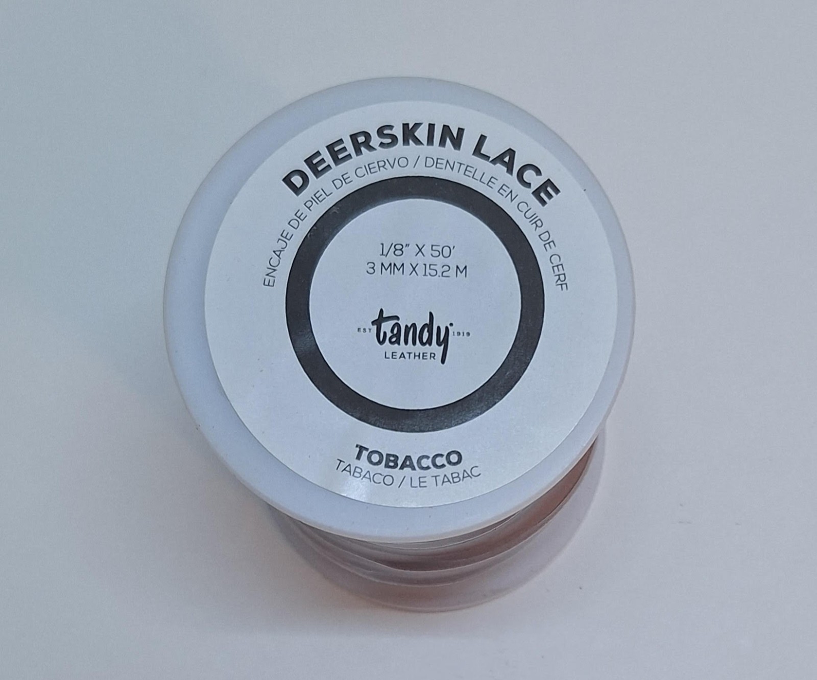 Tandy Deerskin Lace 1/8 in x 50 ft Tobacco
