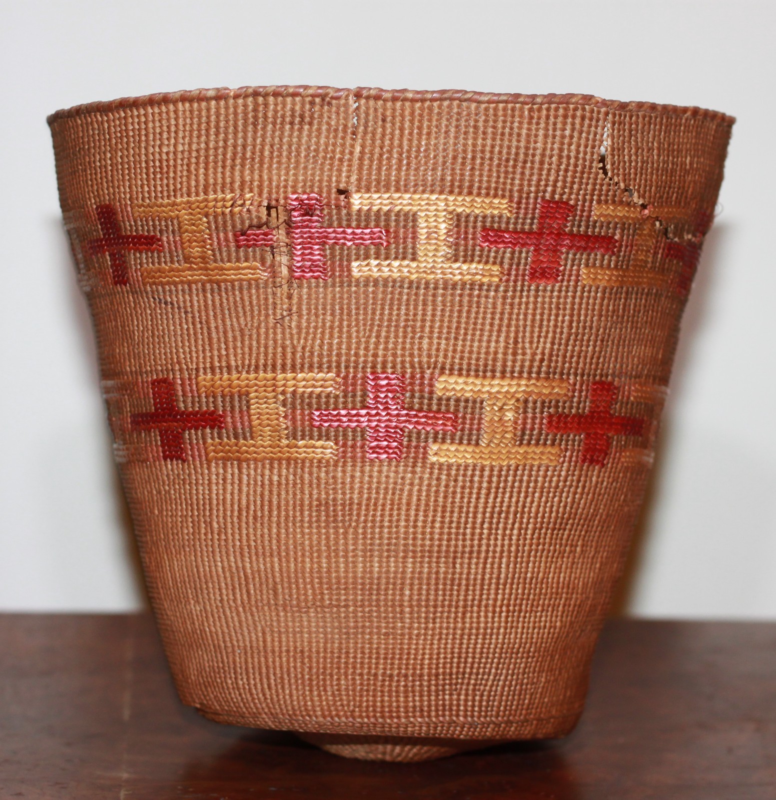 Antique  Tlingit/Haida Twined  Basket. Pos. Late 1800's-Early 1900's