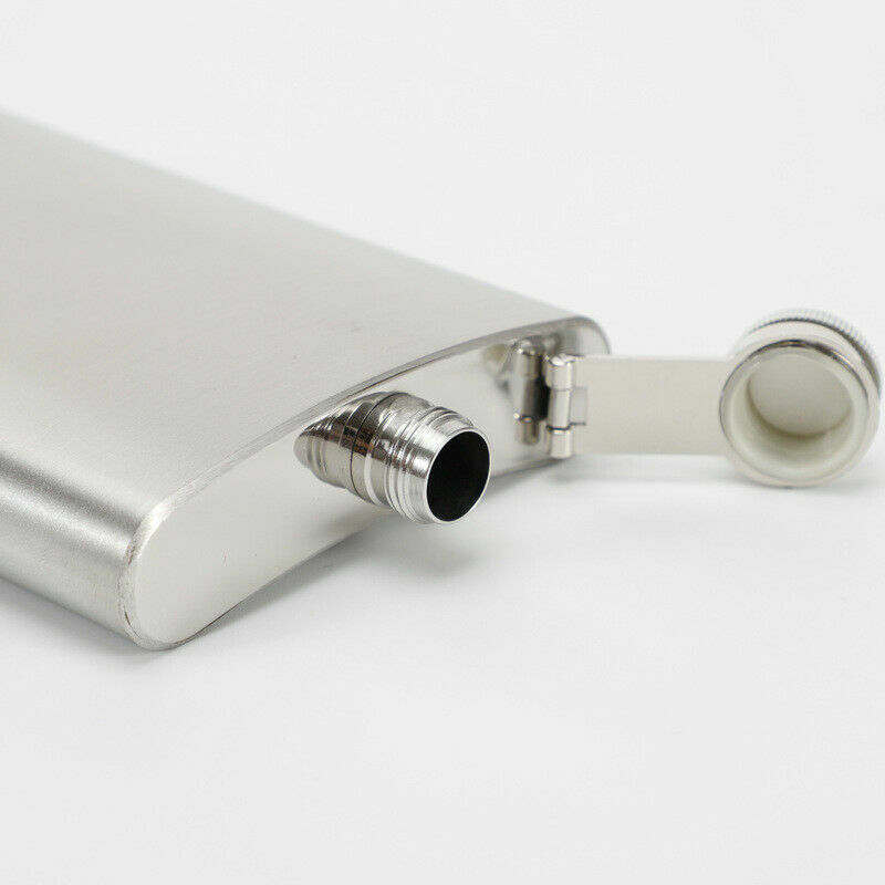 2 Pack 7/10 oz Liquor Pocket Hip Flask Stainless Steel Whiskey Screw Cap Flagon