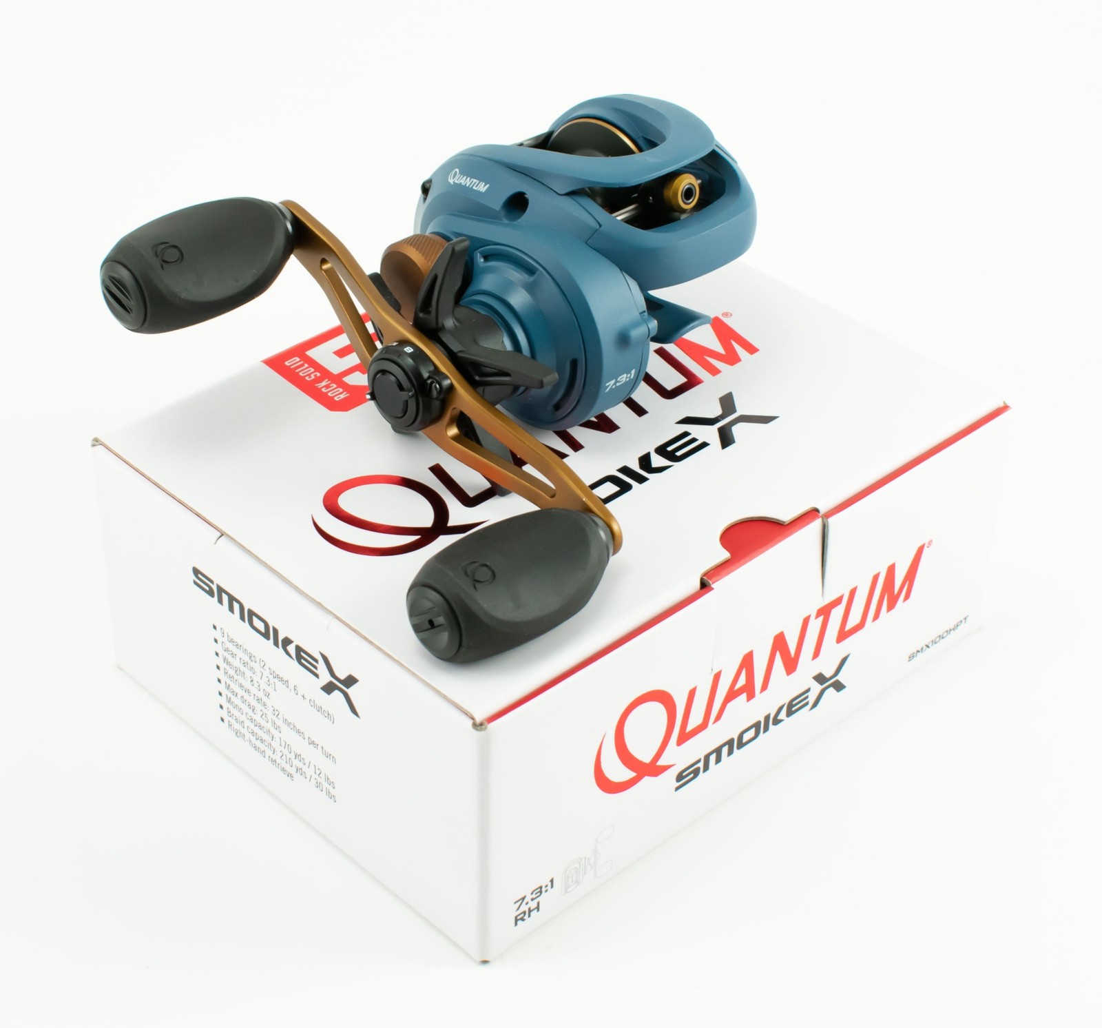 QUANTUM SMOKE X SMX100HPT 7.3:1 GEAR RATIO RIGHT HAND BAITCAST REEL