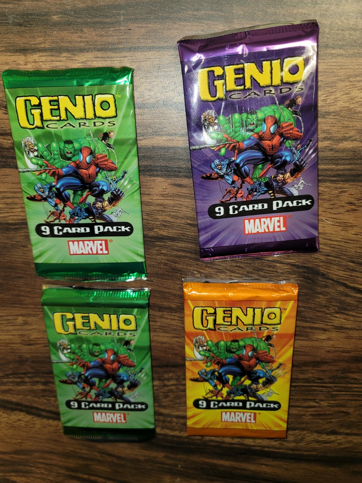 Lot of 70 packs GENIO MARVEL TRADING CARD BRAND NEW SPIDER-MAN HULK IRON MAN
