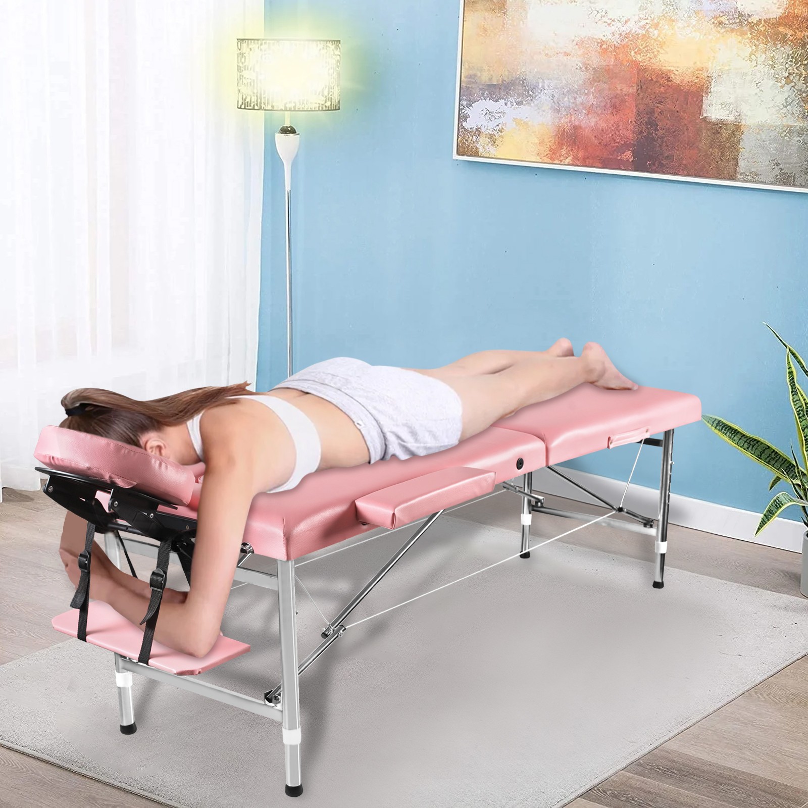 Massage Table Massage Bed 2 Fold Portable Massage Table 84" L x 30" W Spa Bed