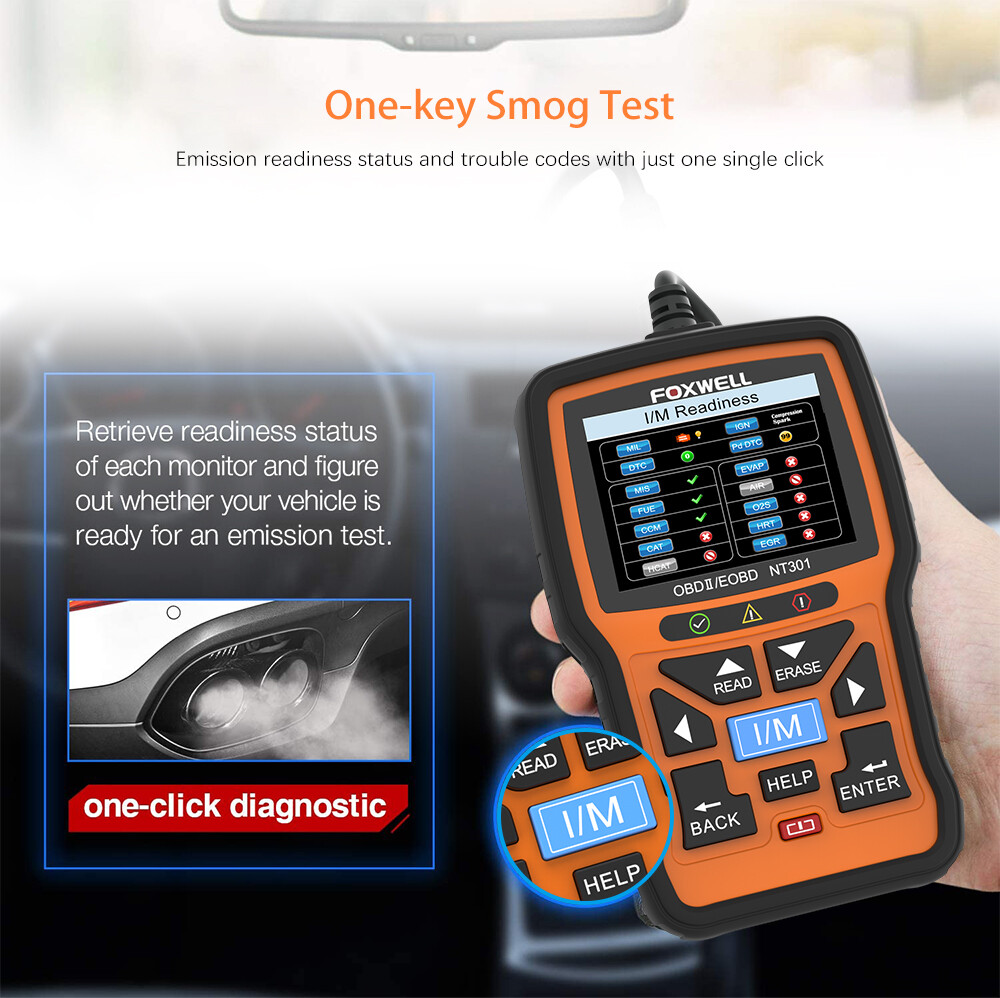 Foxwell NT301 OBD2 Scanner Code Reader OBD II Check Engine Car Diagnostic Tool