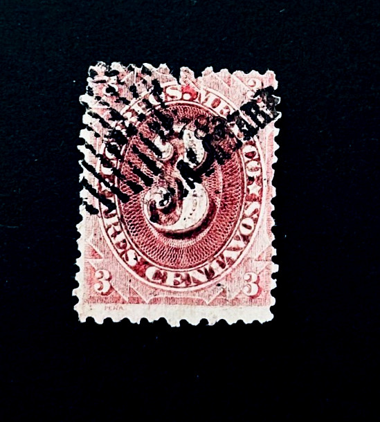MEXICO Stamp - 1882 Big Number in Oval Sn 147 Overprint Used r30