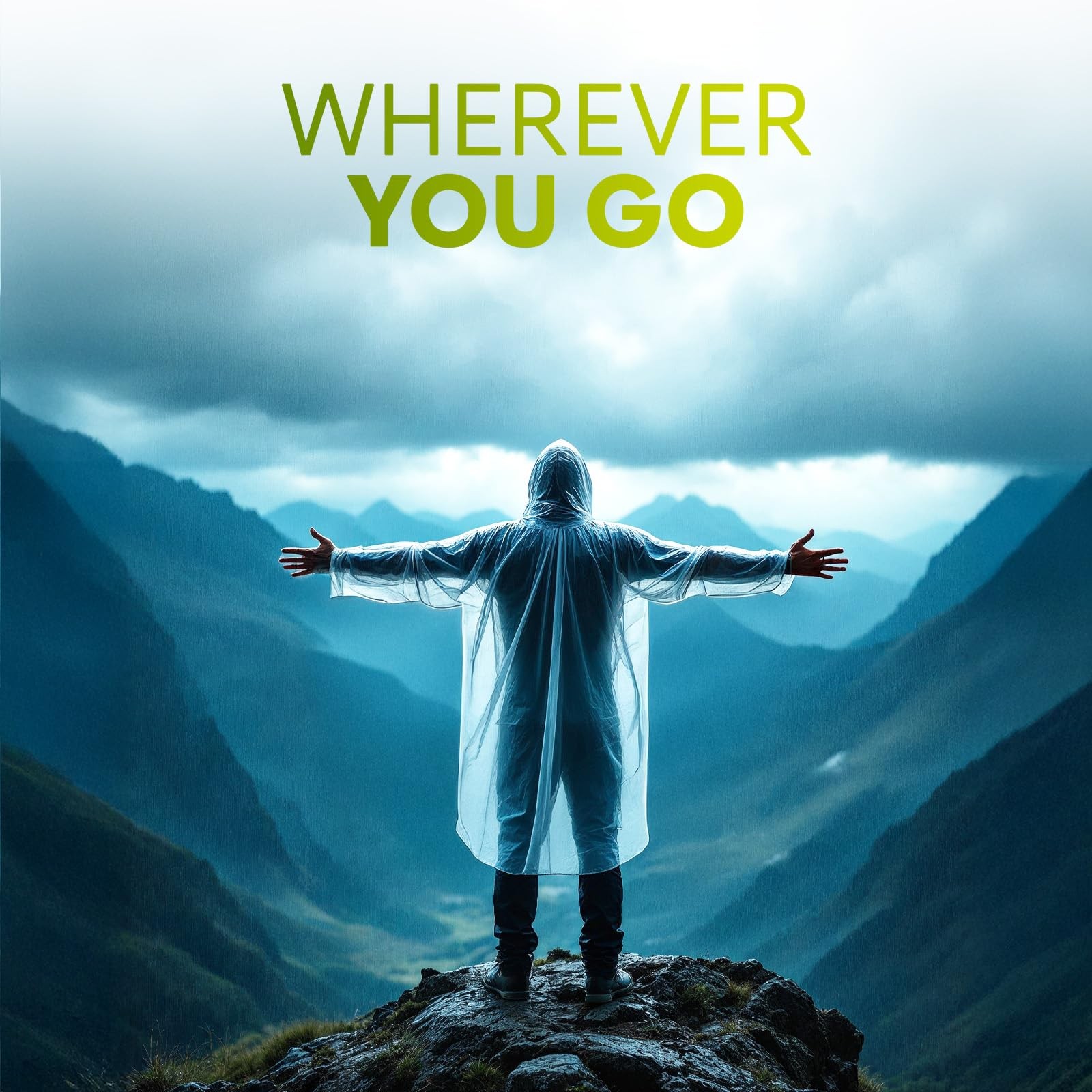 Disposable Clear Rain Poncho with Hood, Compact, Emergency Use, Pack of 4