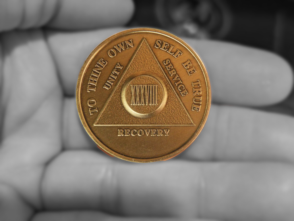 Bronze AA Medallion Sobriety Chip Year 1-60