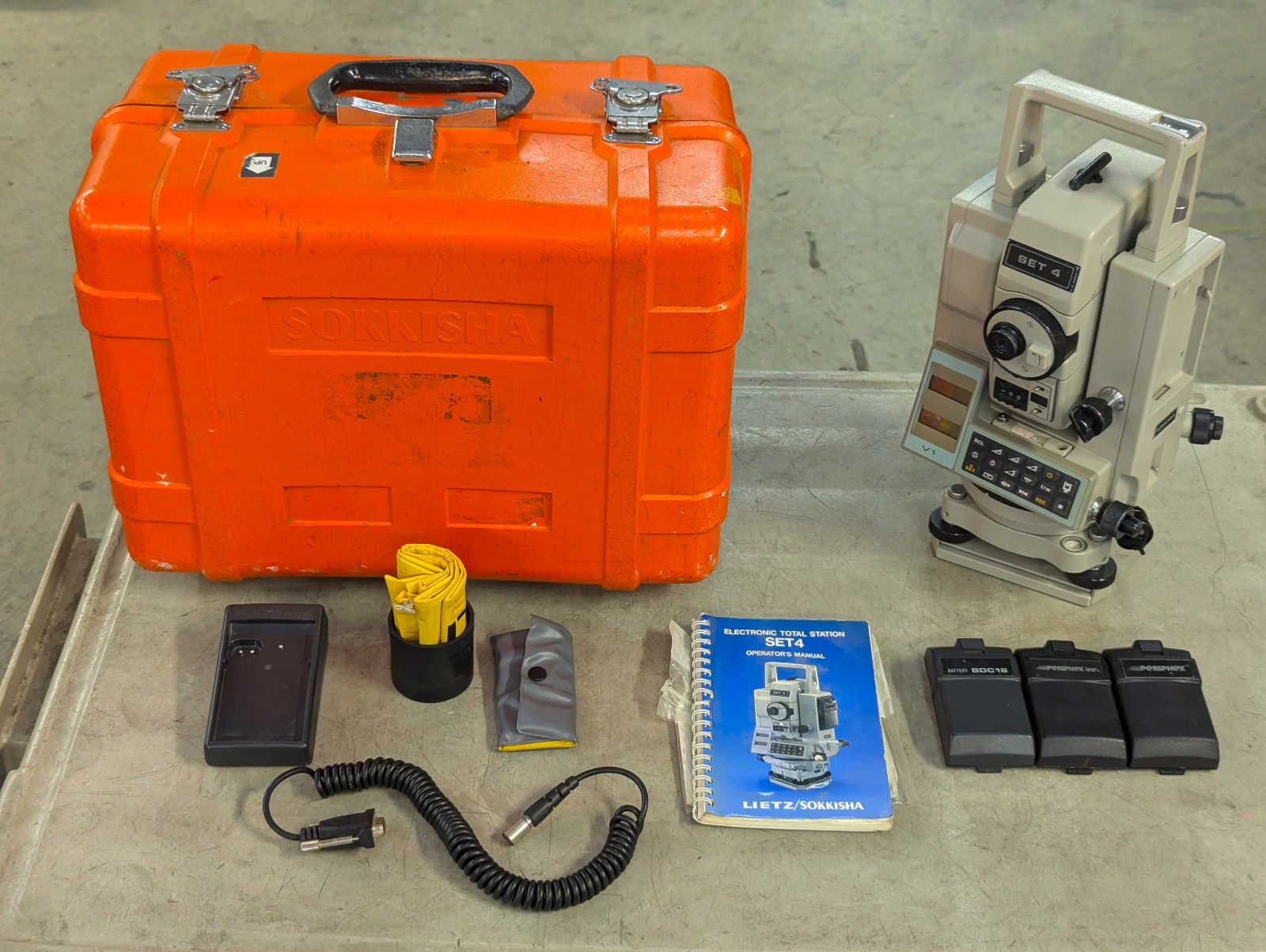 Sokkisha Lietz Set 4 Theodolite Survey Equipment; no charger; power on test only