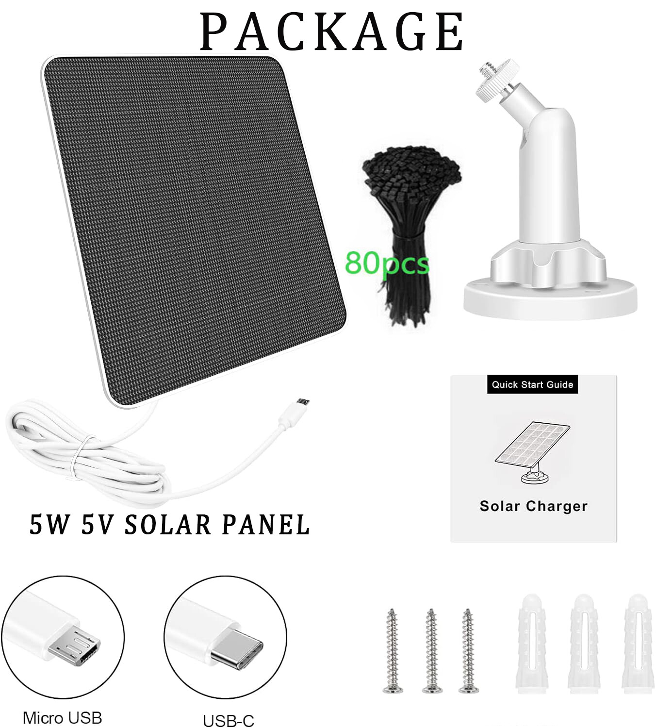 Solar Panel Charging for Arlo Essential Spotlight / XL Spotlight Camera Battery