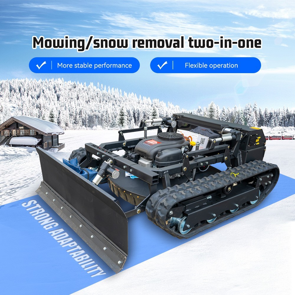 Gasoline remote control lawn mower 22 HP winter snow pusher, detachable