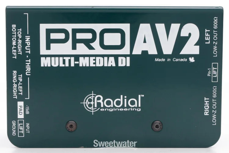 Radial ProAV2 2-channel Passive A/V Direct Box