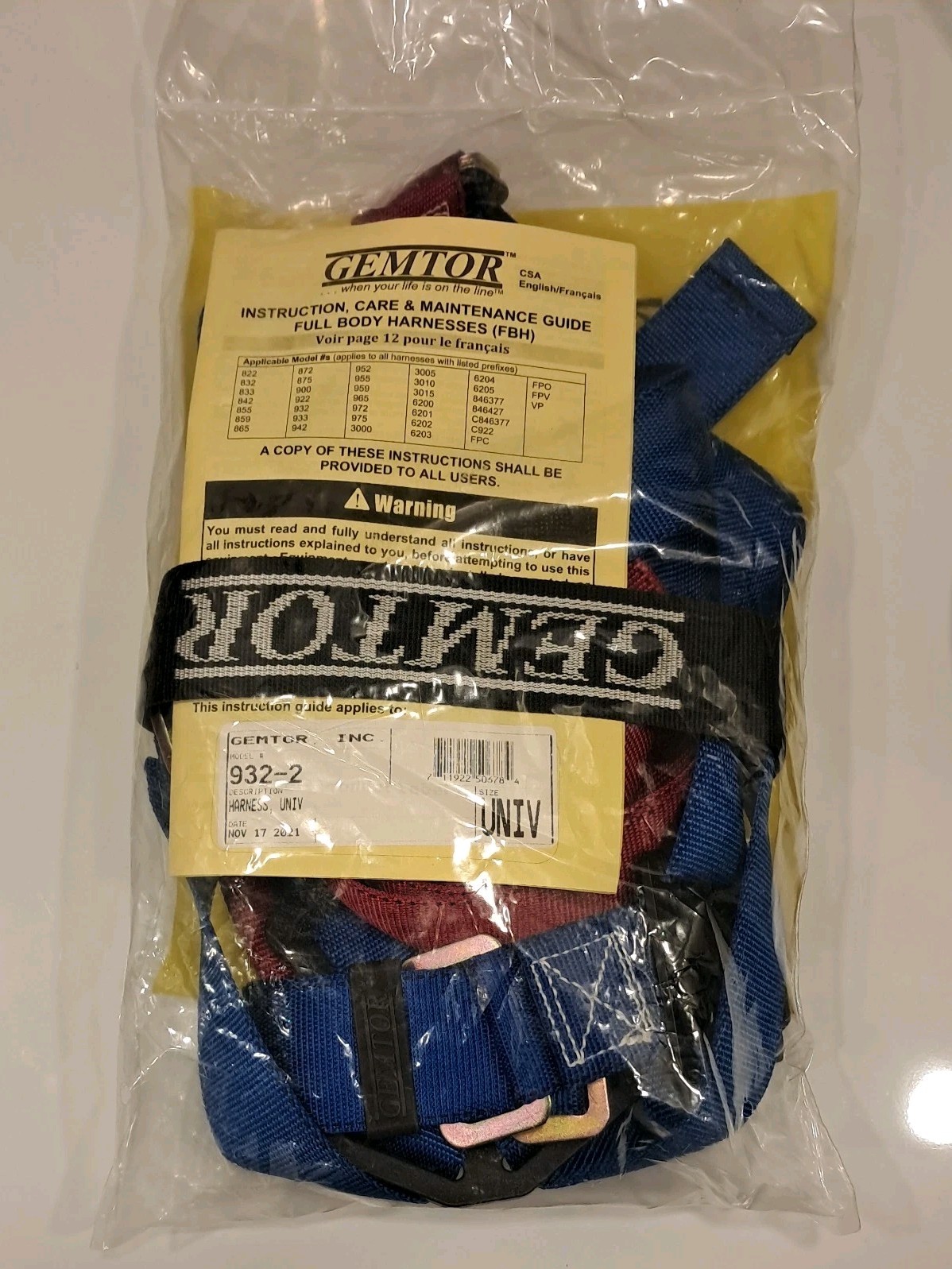 Gemtor 932-2 Harness, UNIV
