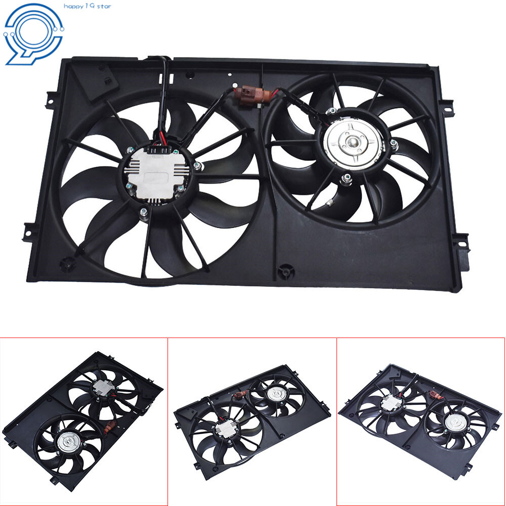 Radiator Cooling Fan Assembly for Volkswagen Golf Jetta Rabbit Beetle 2.0L 2.5L