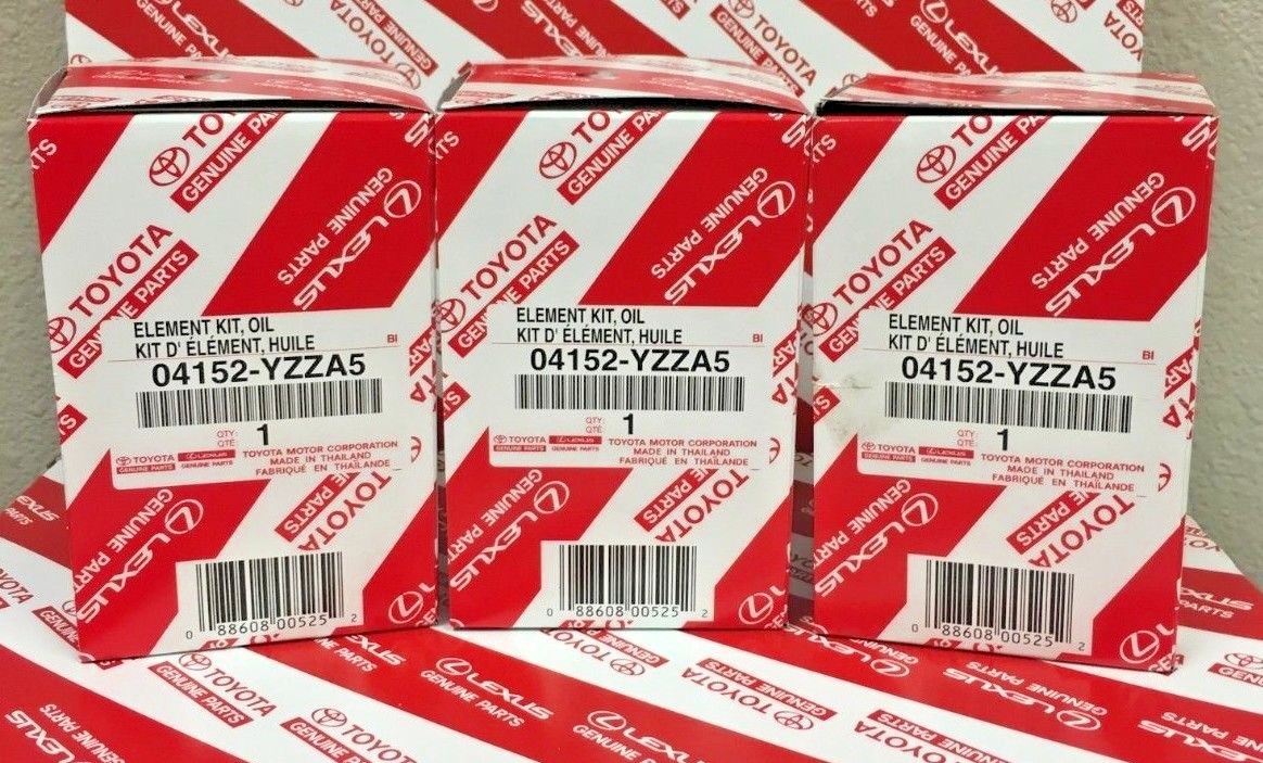 TOYOTA 4RUNNER, FJ CRUISER, TUNDRA OIL FILTER SET OF (3) GENUINE OEM 04152-YZZA5