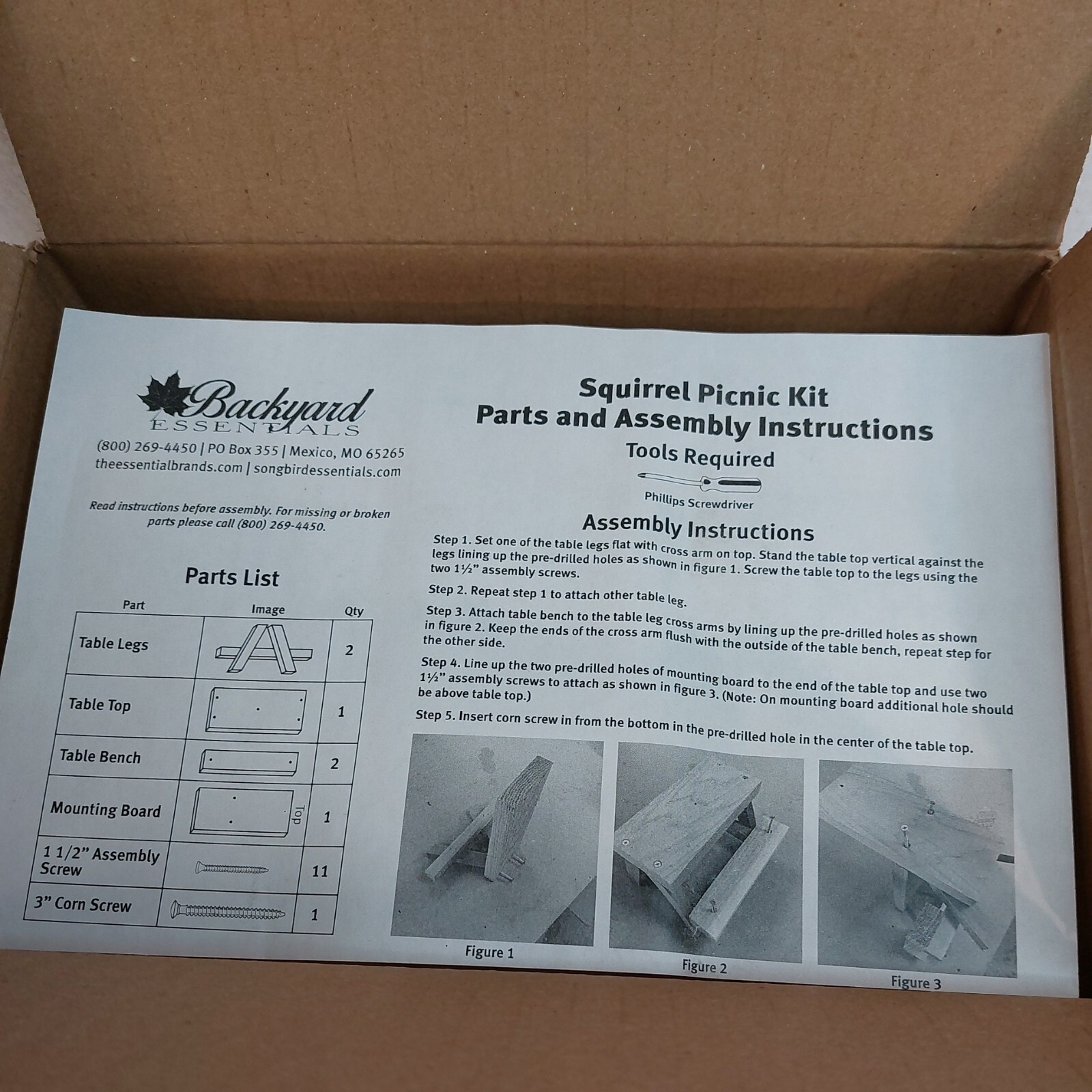 Squirrel Feeder Build A Squirrel Picnic Table Kit