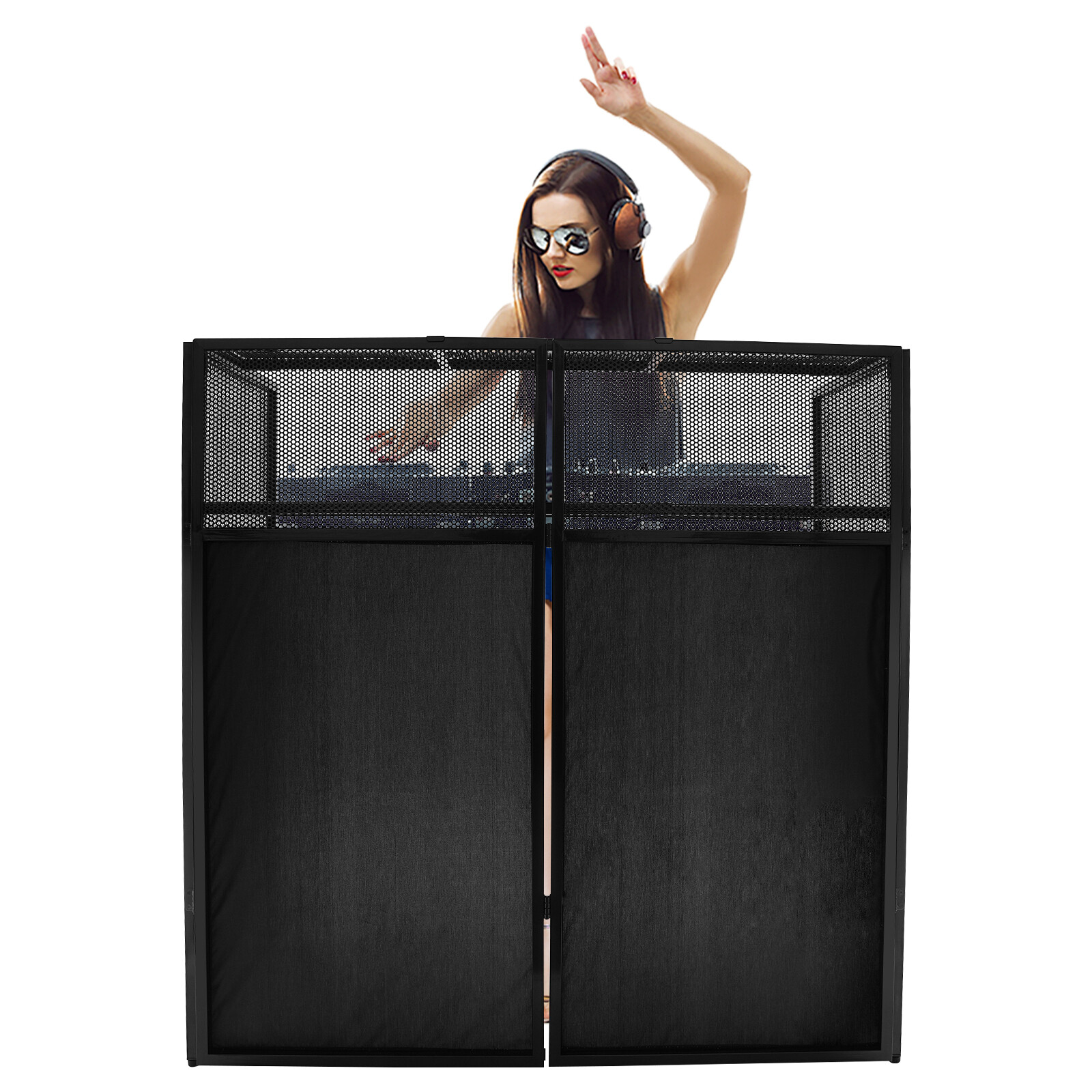 DJ Display Stand, DJ Event Booth Facade, Portable DJ Facade Booth Table, DJ Cont