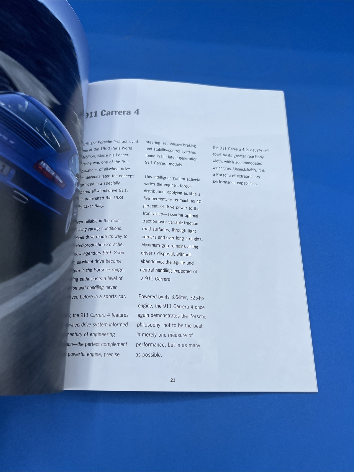 Porsche Sales Marketing Brochure 2007 Four models. One unwavering philosophy.