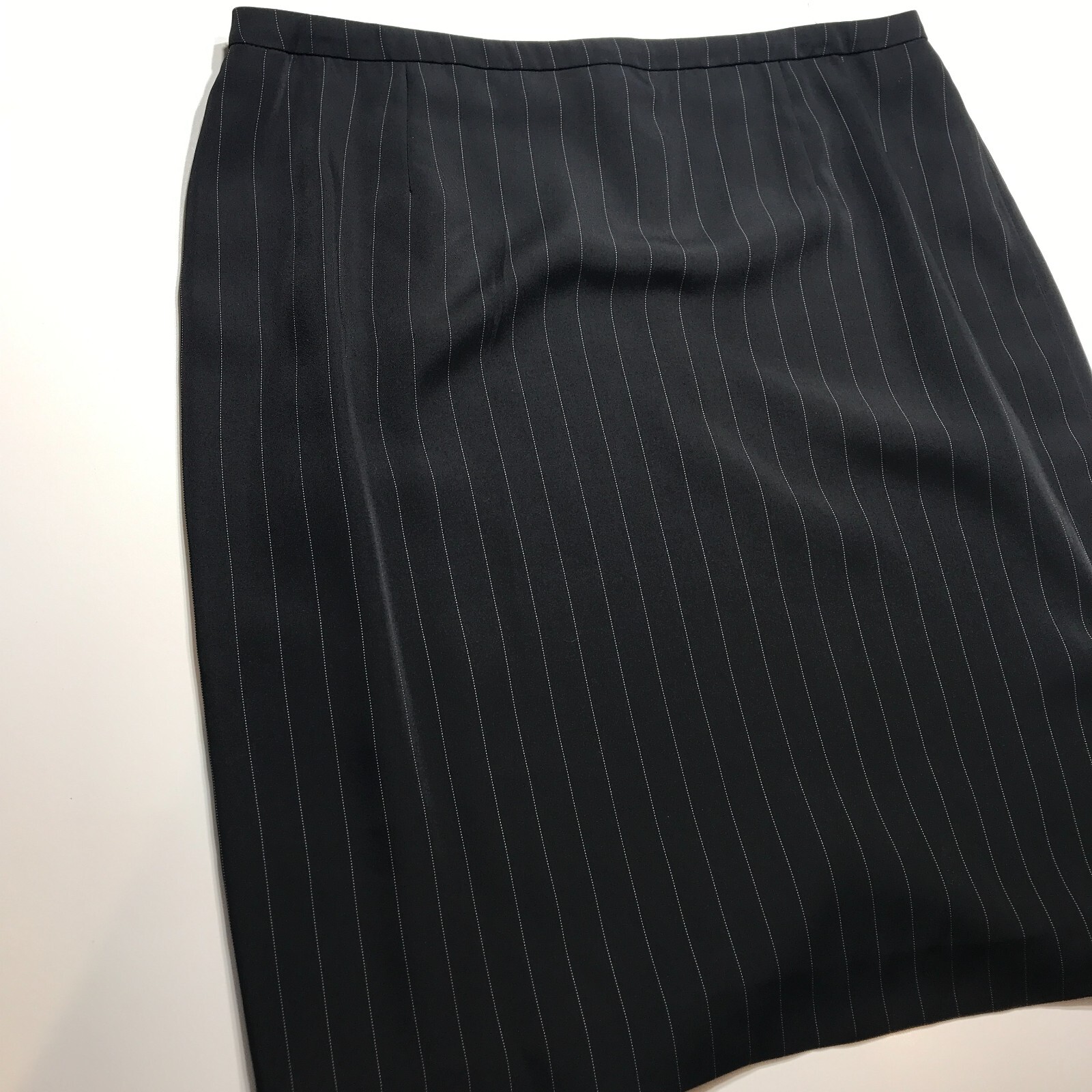 Jones New York Women Black Pinstripe Business Career Classic Modern Skirt Sz 14