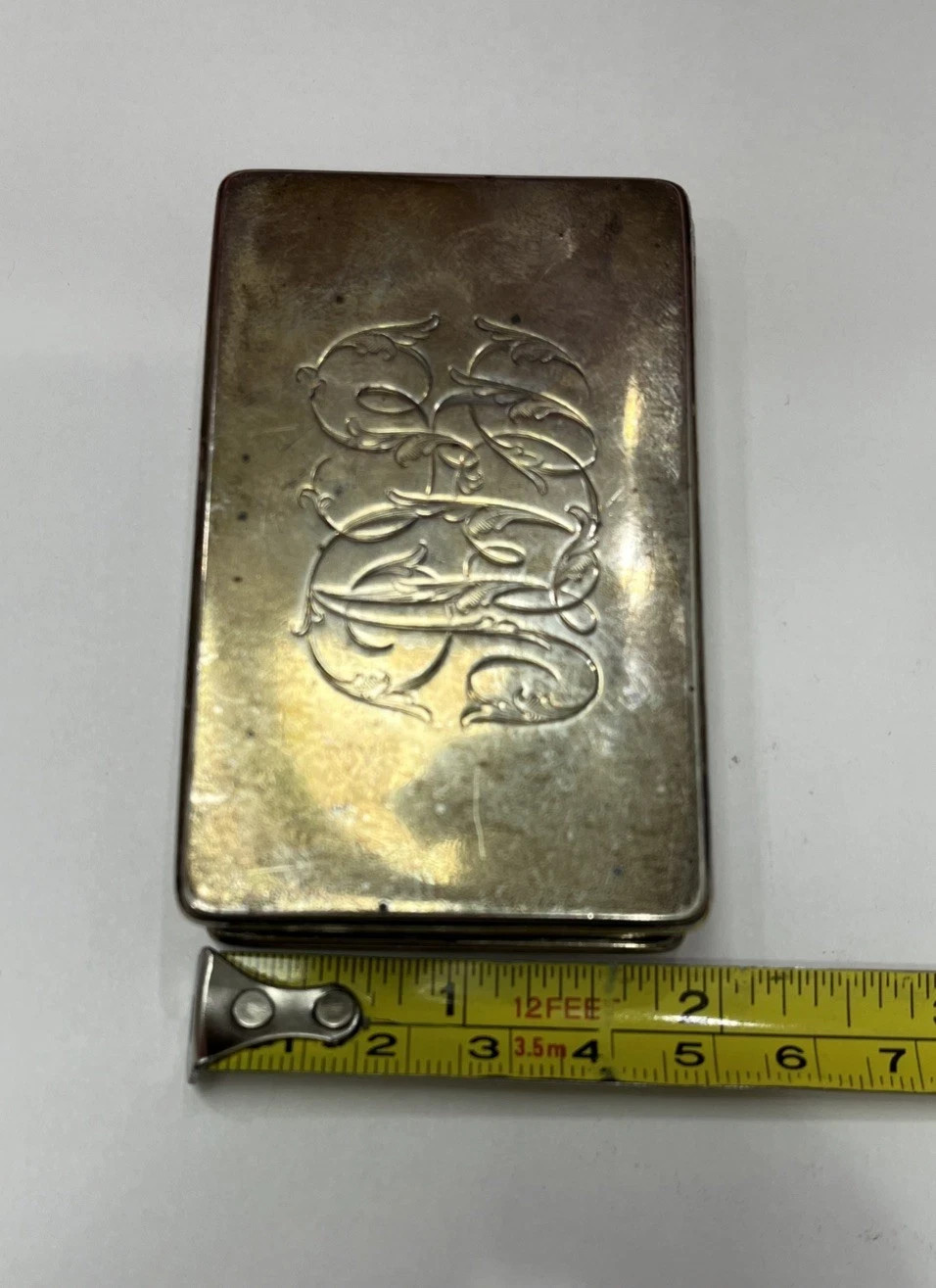 Vintage 925 Sterling Silver Cigarette Case, 97.3 g