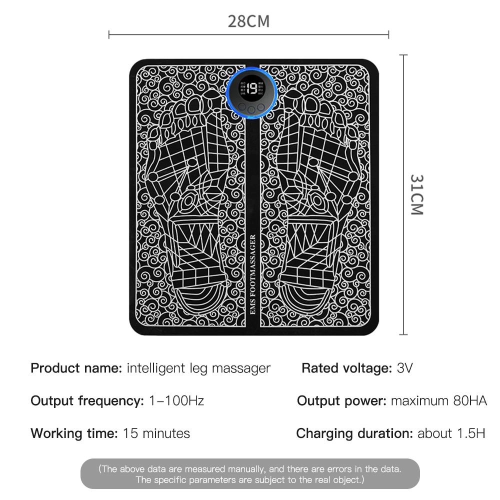 EMS Foot Massager Leg Electric Deep Reshaping Kneading Muscle Pain Relax Machine