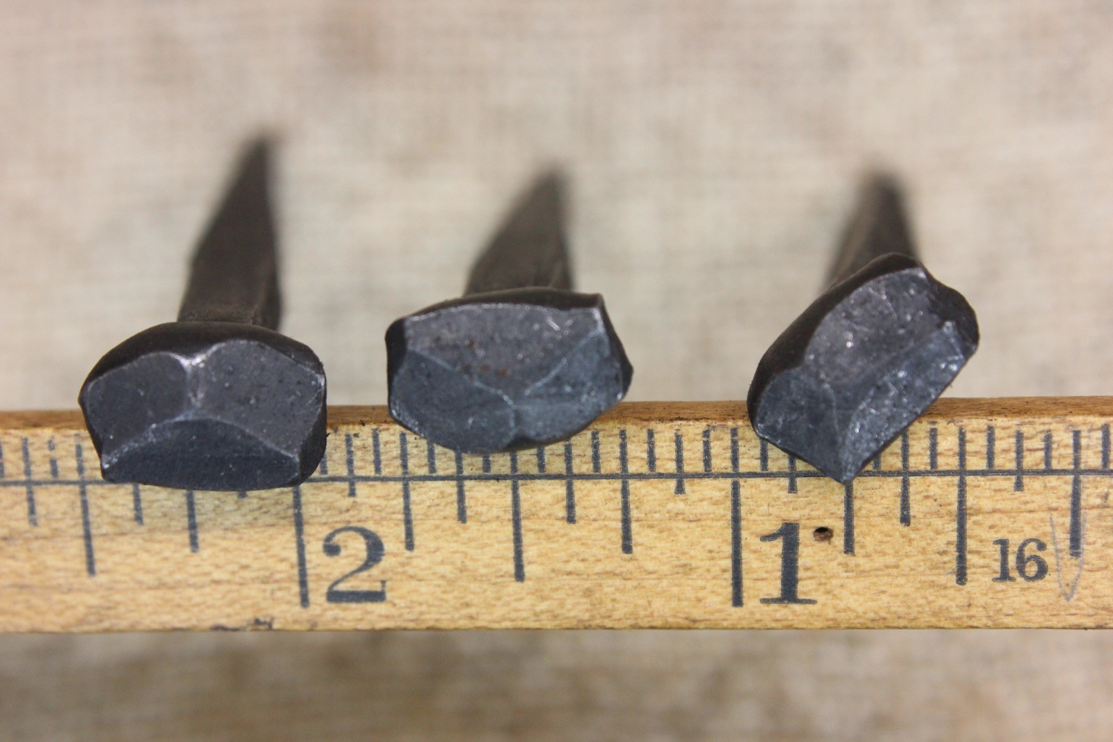 3" Rosehead 10 Nails HEAVY Spikes Square Wrought Iron Vintage Decorative Look