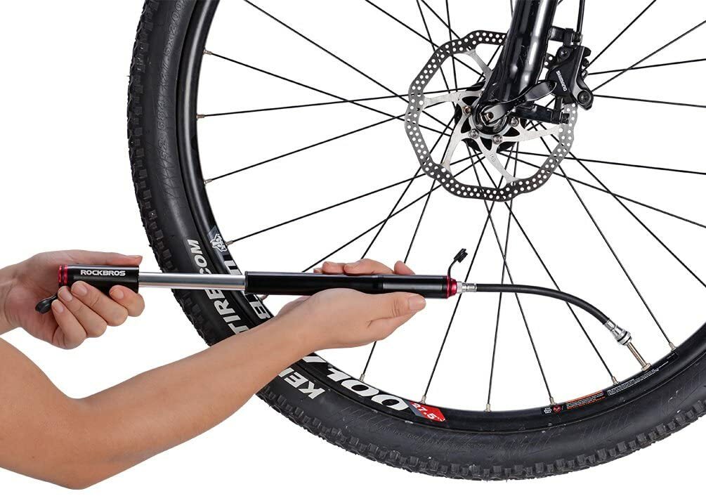 ROCKBROS Portable Bicycle Air Pump 120PSI Sports Ball Pump Needle Valve Pumps US