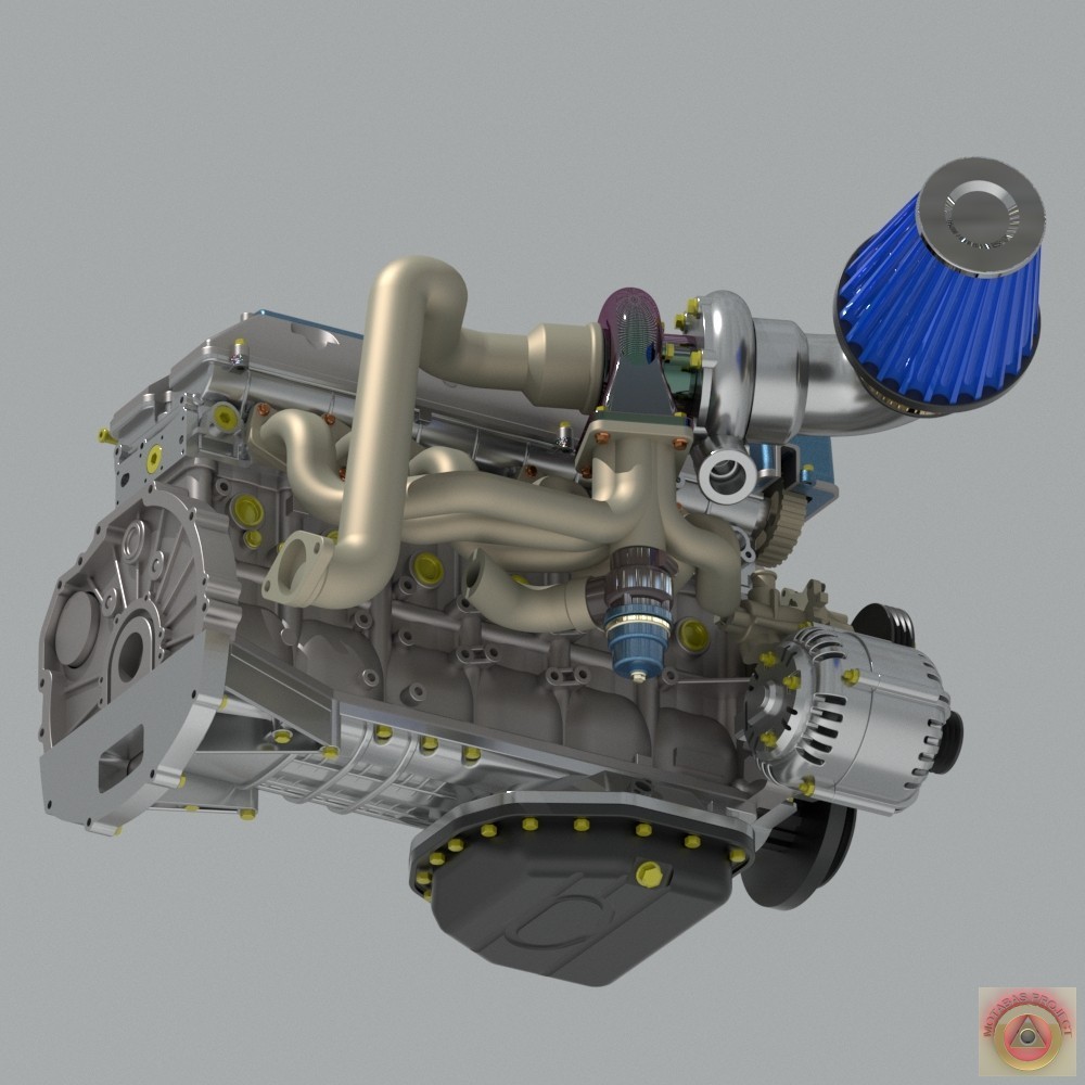 1:25-1:24 Scale Resin Toyota 2JZ Single Turbo Engine Kit