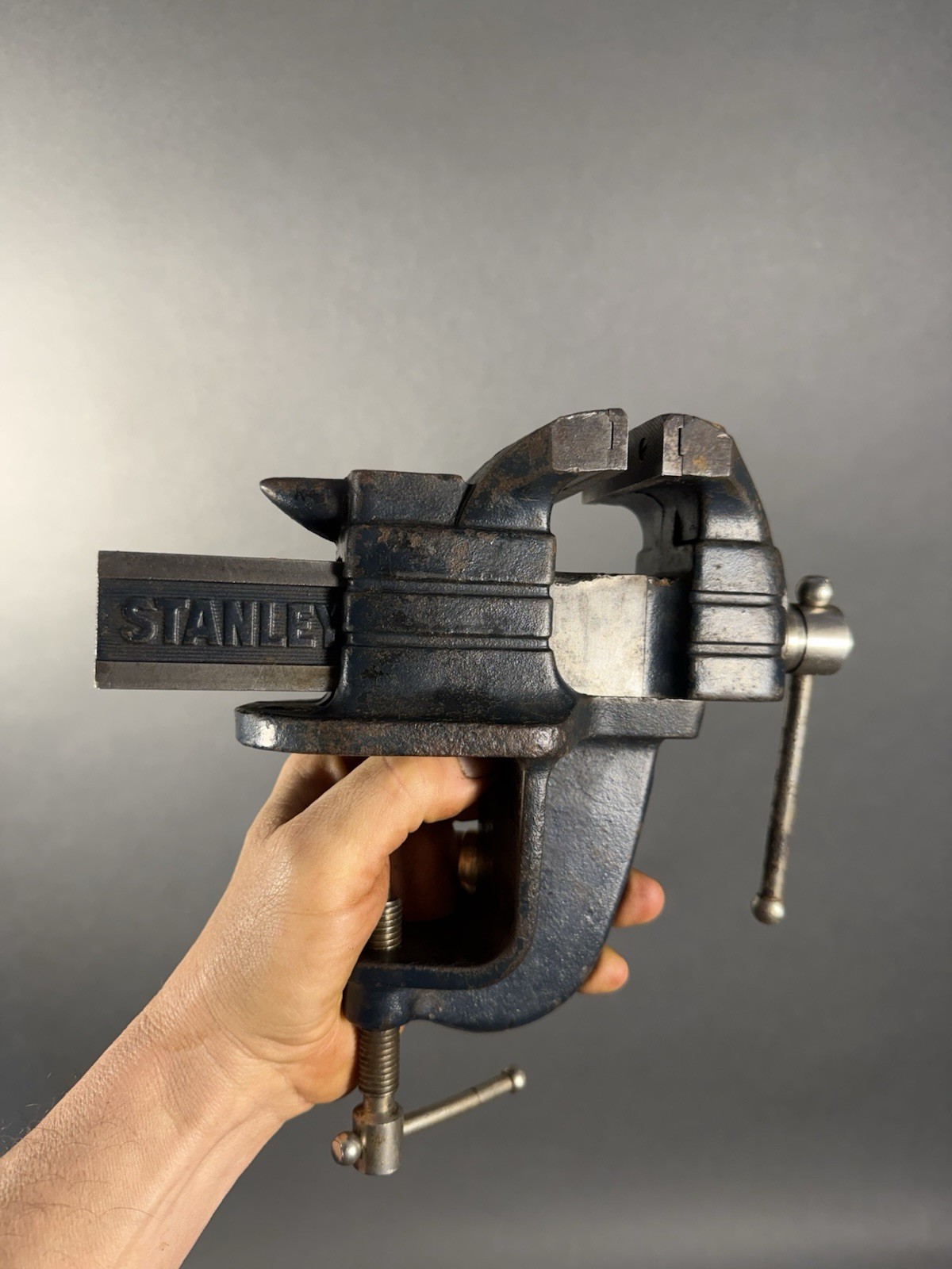 Vintage Stanley 3" Clamp-on Bench Vise No. 766 Made in USA