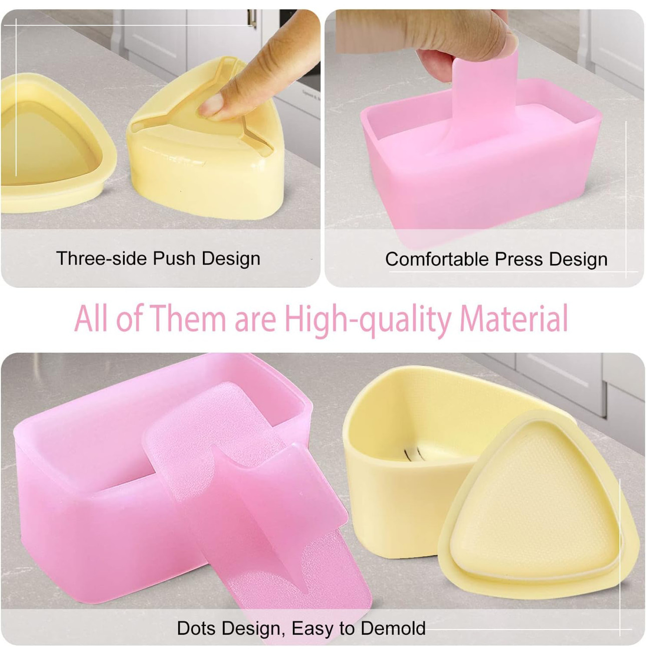 Onigiri Mold 3 Pack Musubi Press Maker Triangle Rice Ball Mold Maker