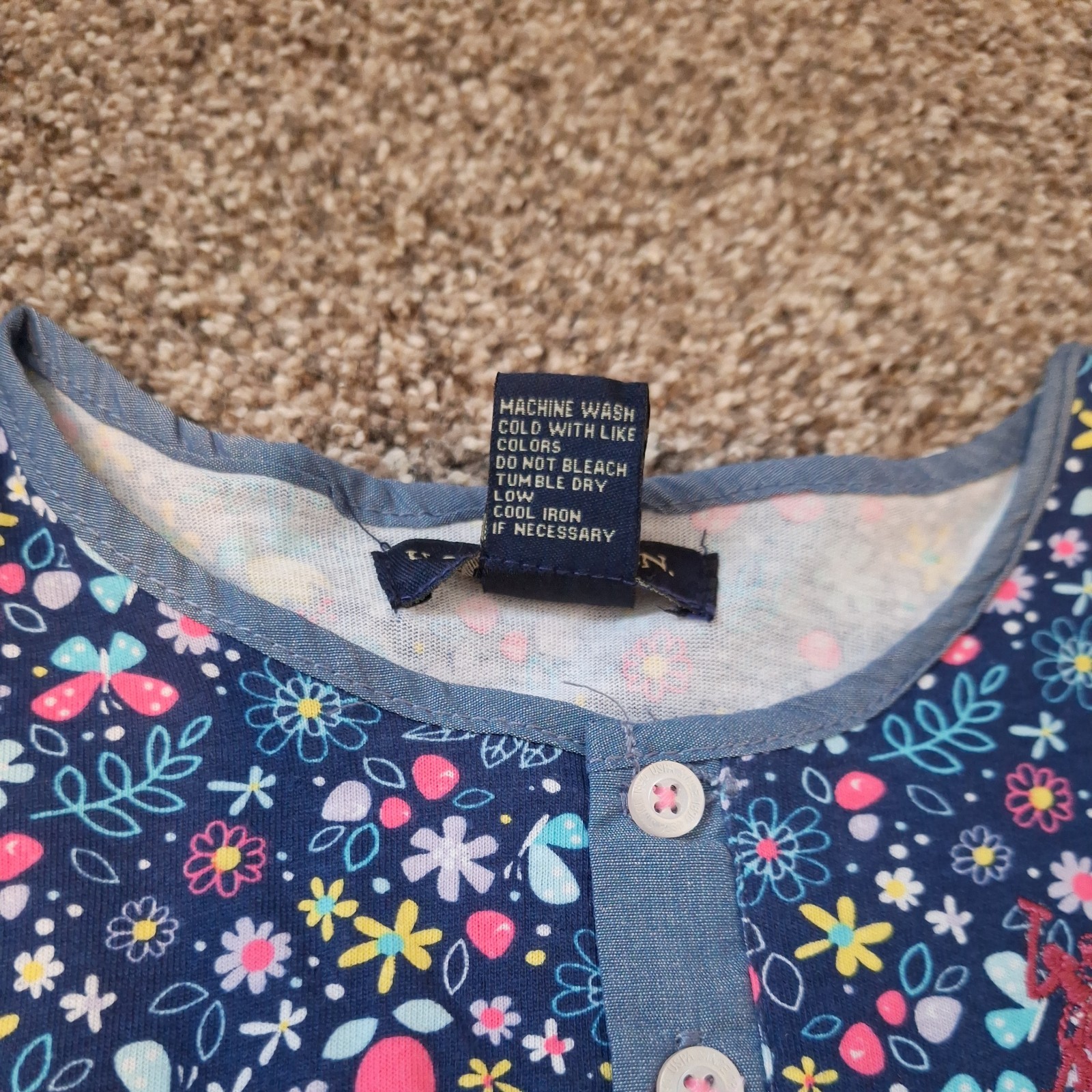 NWT US Polo Assn Girls Floral Sleeveless Skater Dress - Size 4T Cotton