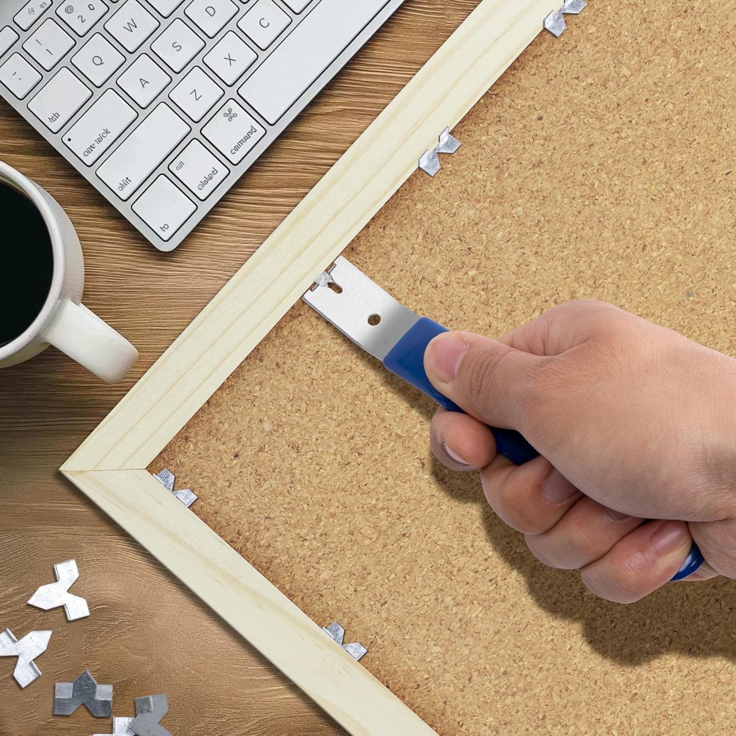 Glazier Point Driver Tool with 100 Push Points for Glass Frame Installation