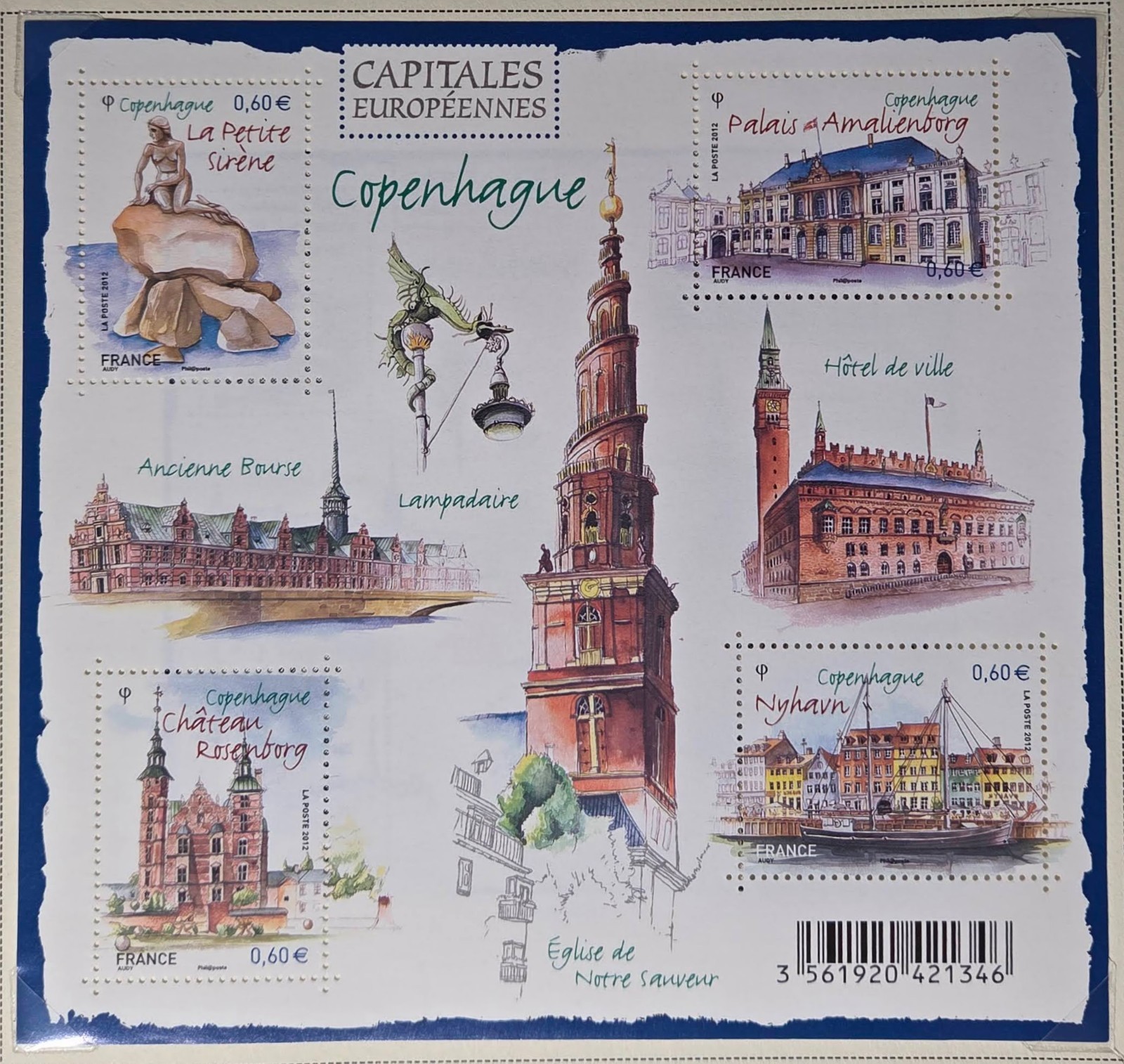 FRANCE - SCOTT# 4183 - COPENHAGEN - SOUVENIR SHEET OF 4 - MNH