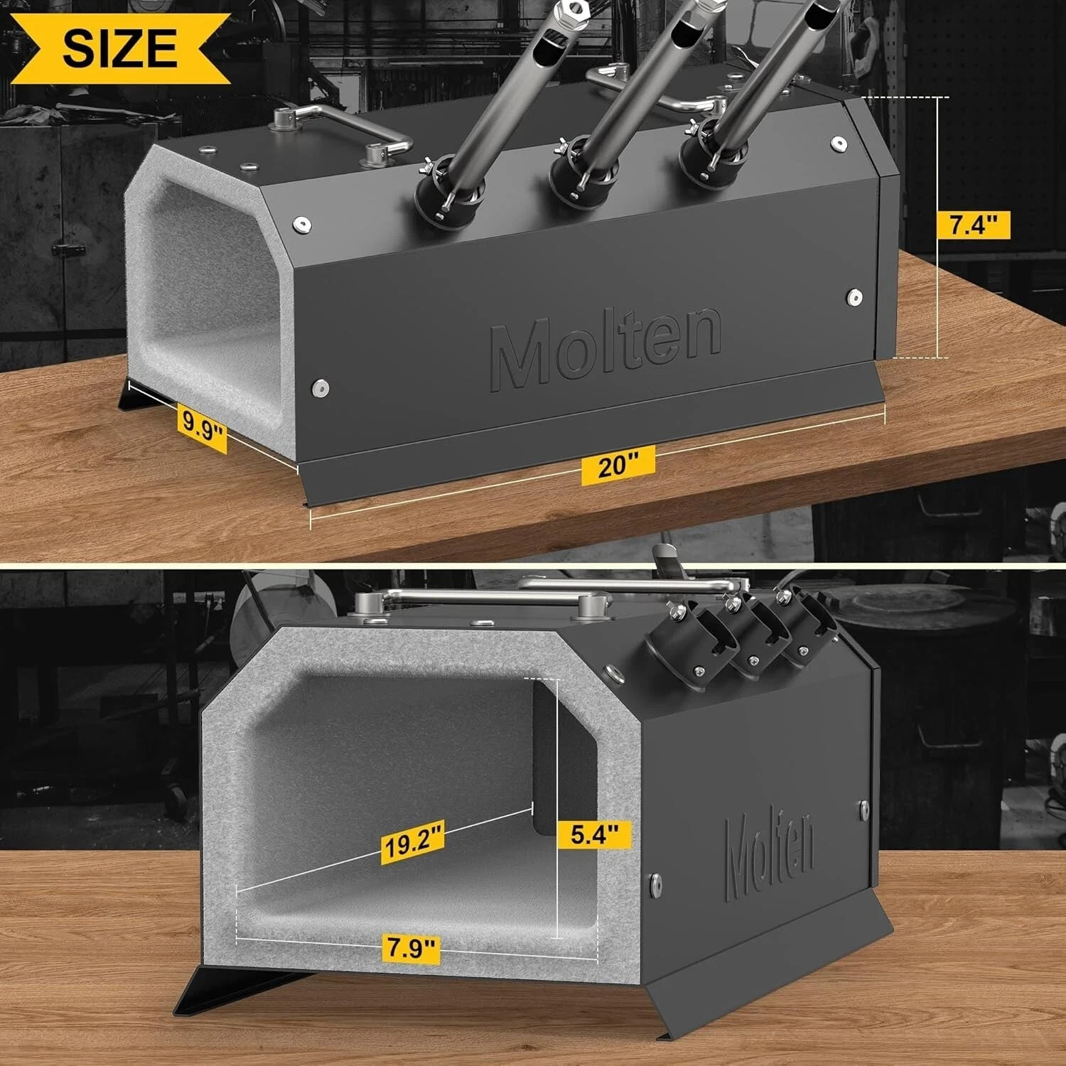 Blacksmithing Knife Making Three Burner Propane Gas Forge Efficient Heating