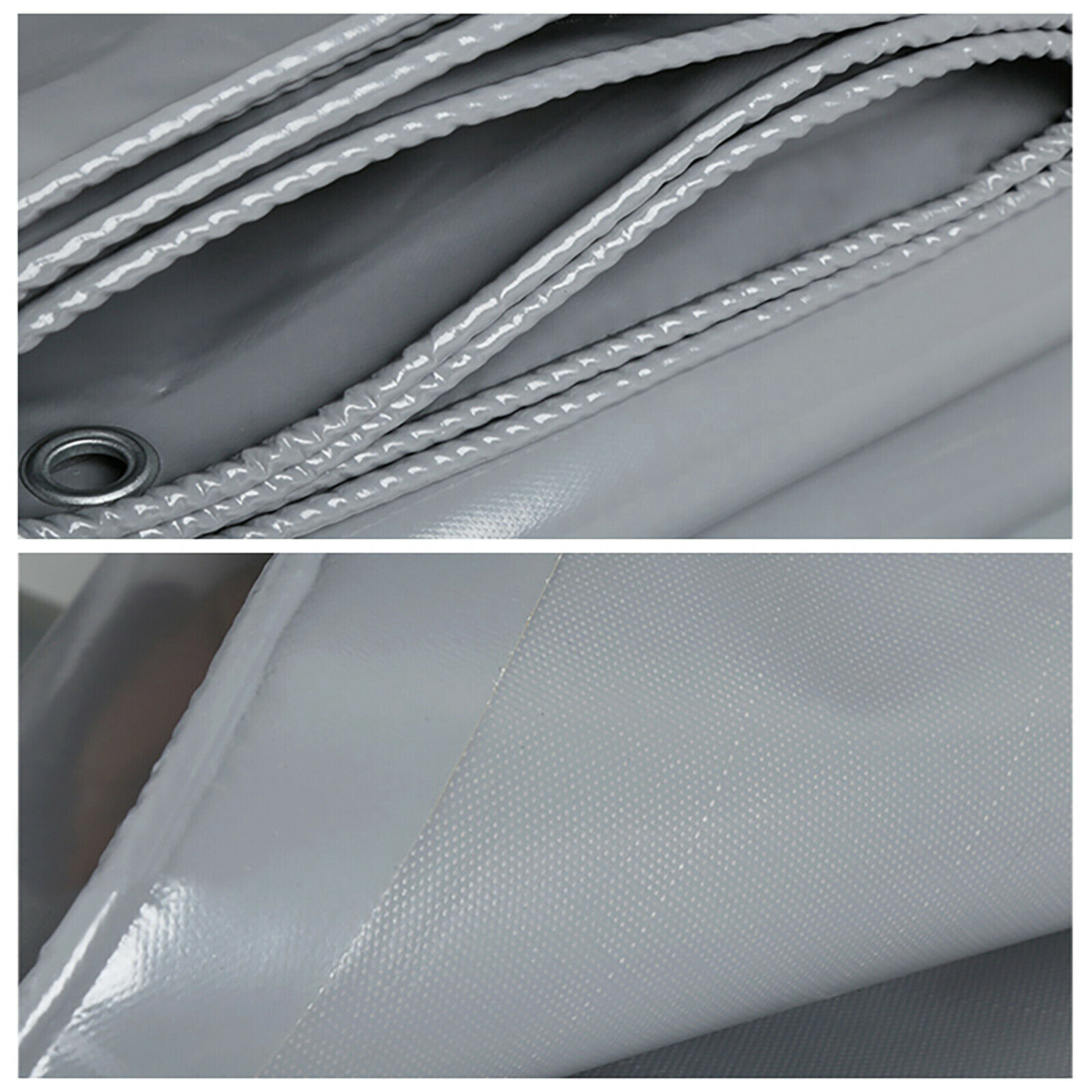 20 Mil Heavy Duty Tarp PVC Premium Vinyl Coated Tarpaulin Tent Shade w/ Grommets