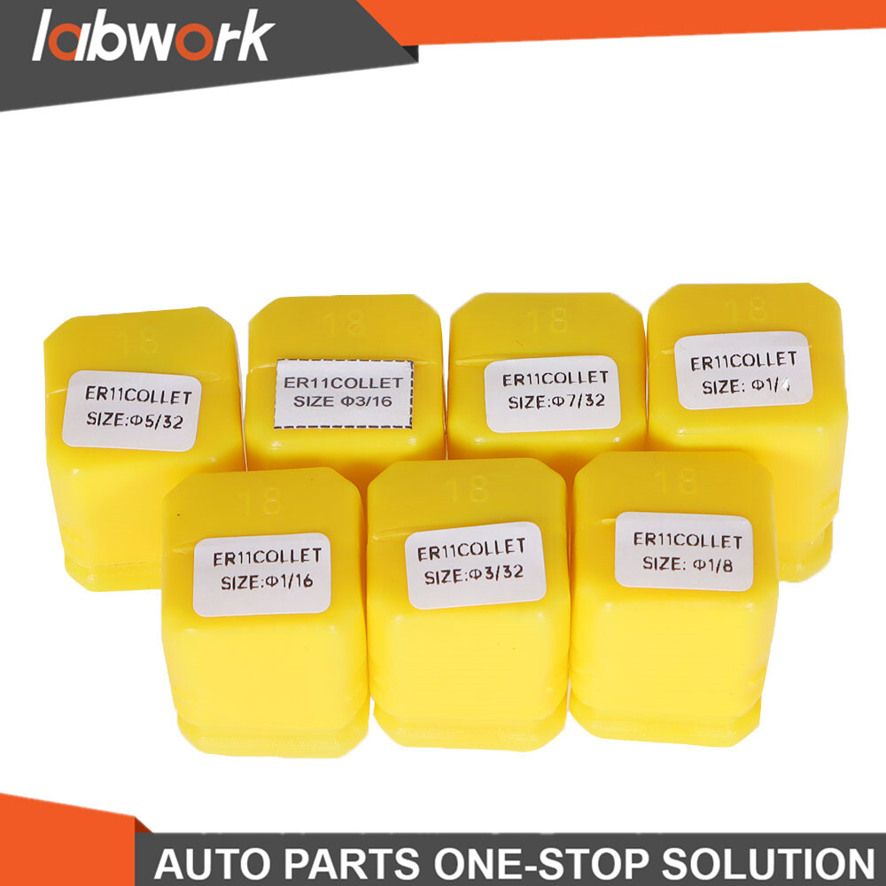 Labwork 7PCS ER11 Spring Collet Set 1/16"-1/4" Chuck For Machine Lathe Milling