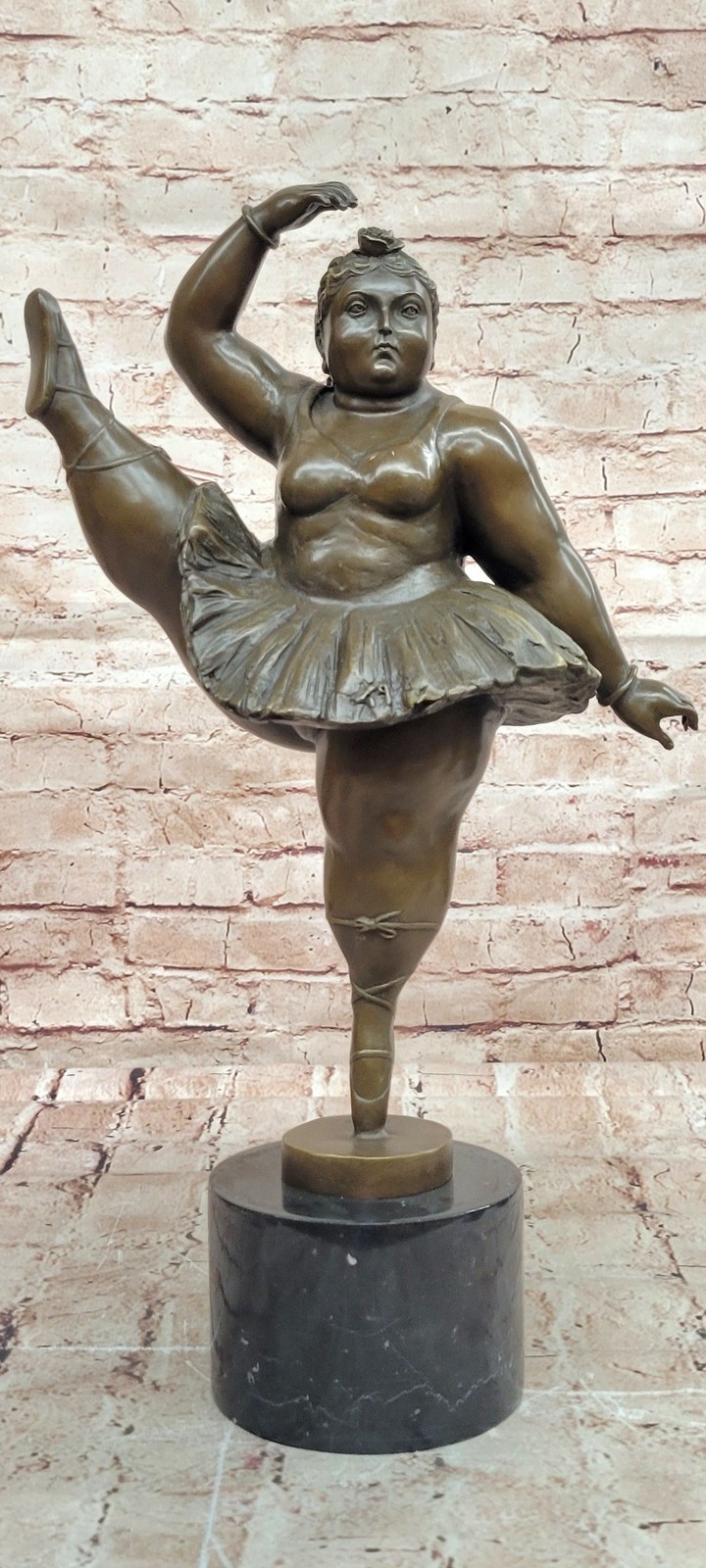 Fernando Botero Bronze Ballerina Statue Leg Up Figurine Hot Cast Artwork Gift NR