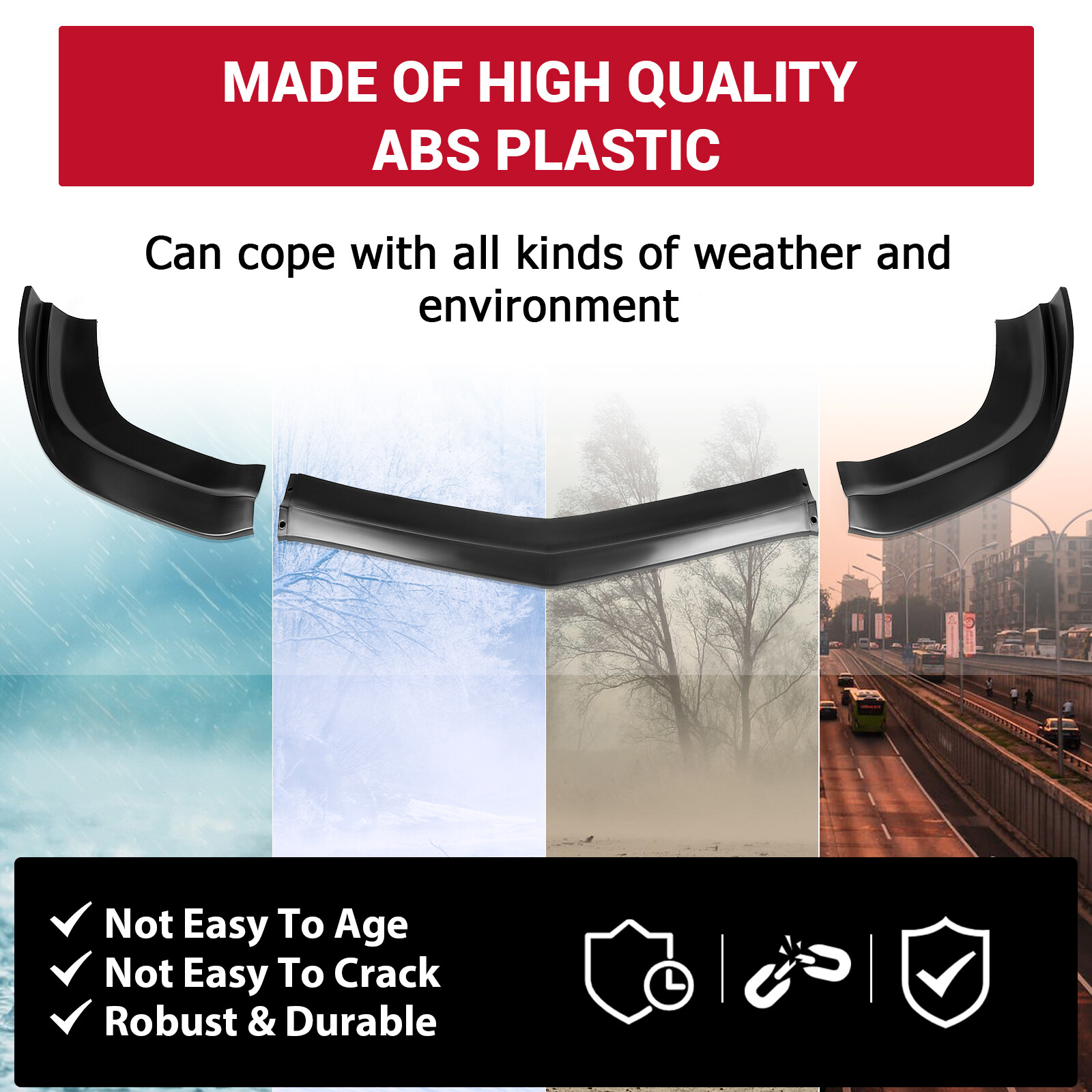 Fits 2011-2014 Dodge Charger SRT8 Matte Black Front Bumper Lip Spoiler Splitter