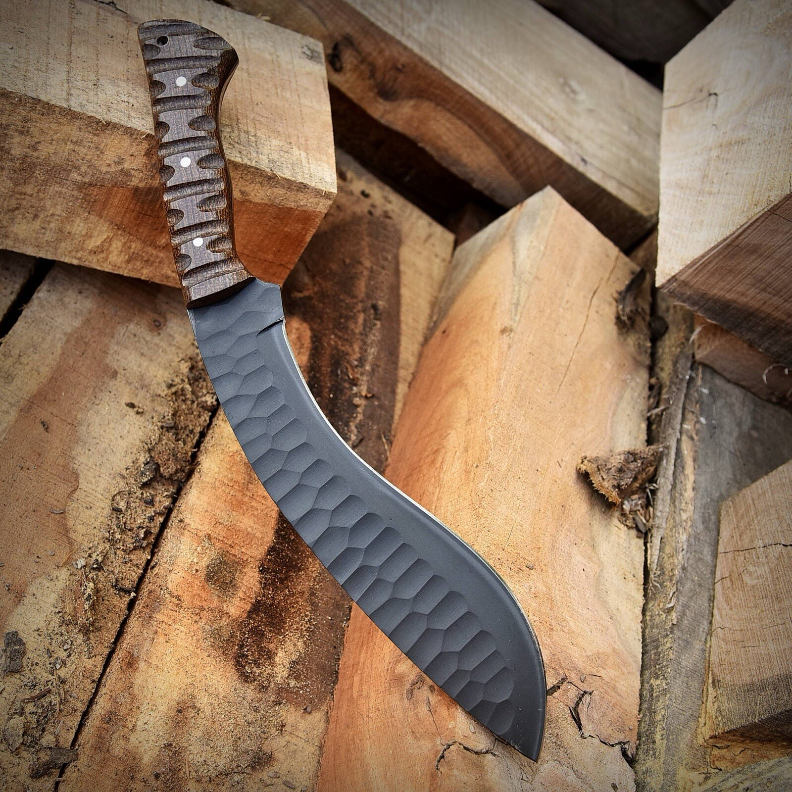 16” Handmade Fixed Blade Gurkha Kukri Knife Full Tang Outdoor Hunting Jungle