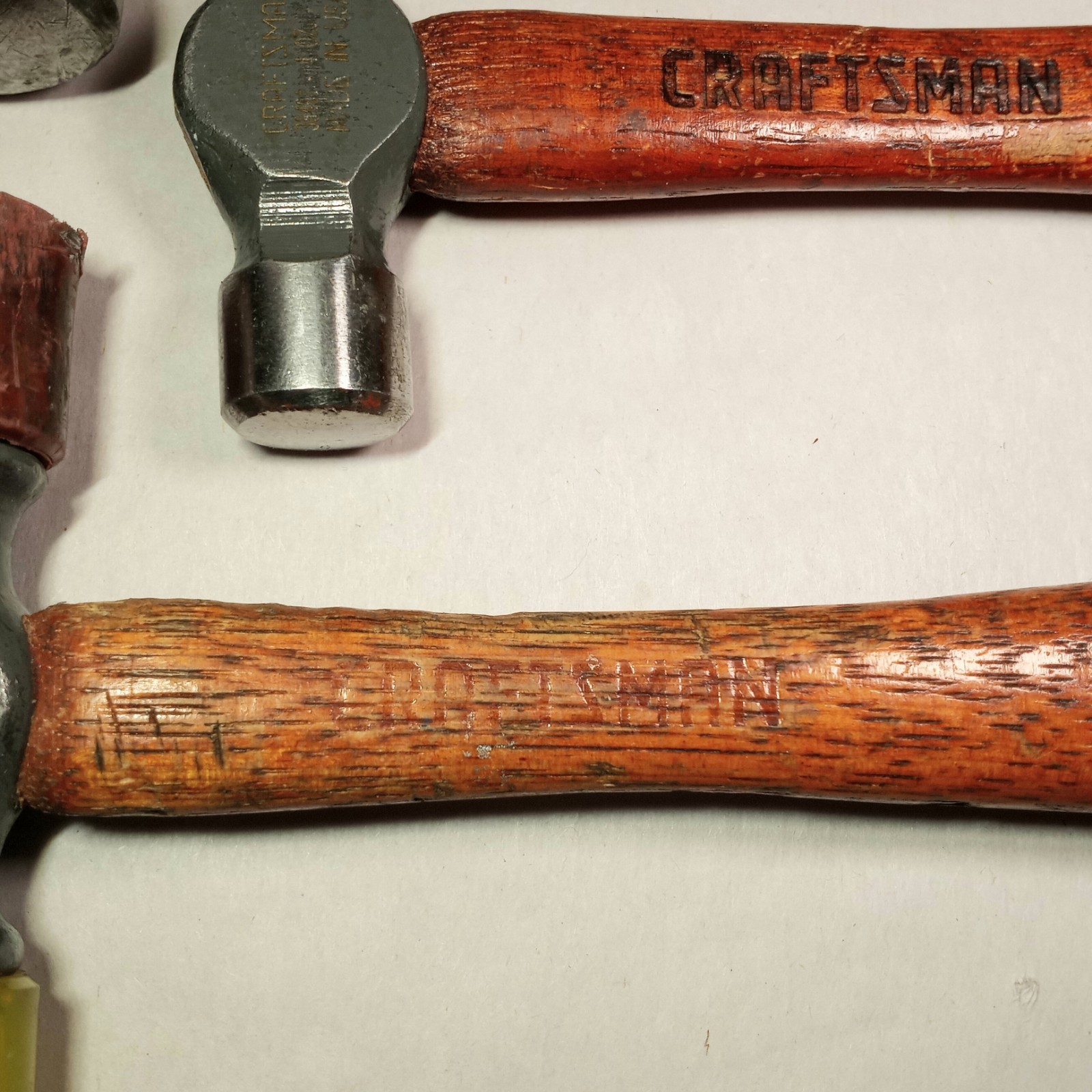 3pc Vtg Craftsman Hammer Lot Ball Peen 12 Oz, 4oz, Soft Face Mallet 6 Oz. READ