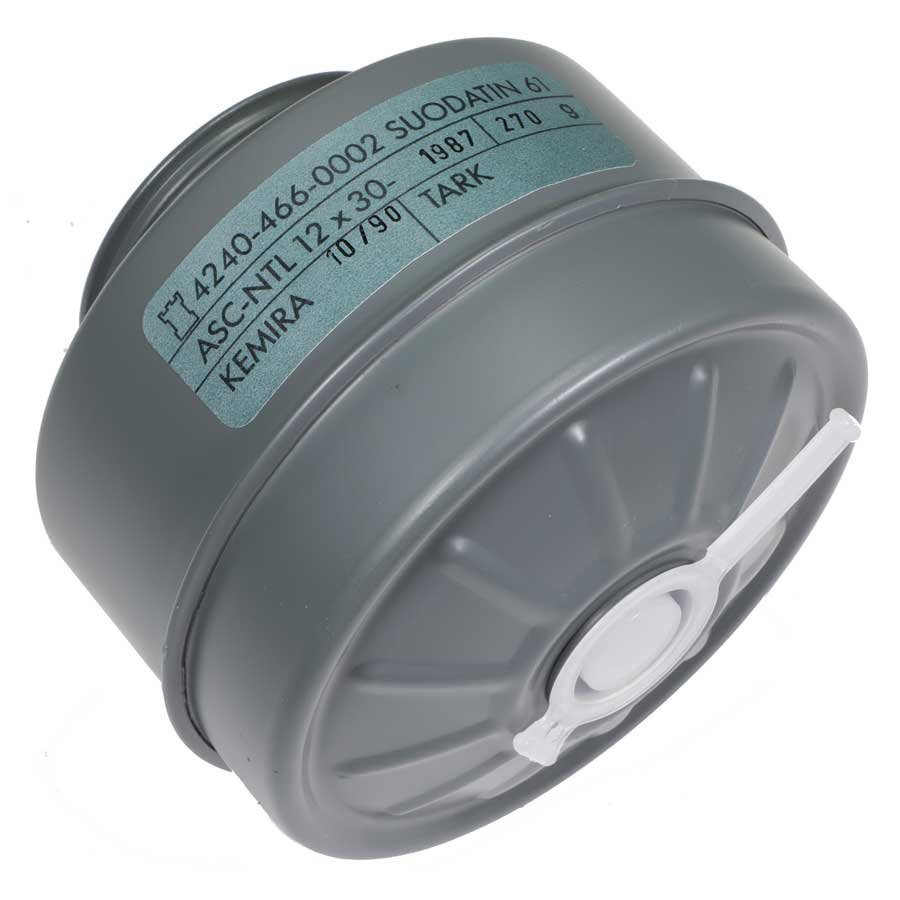 Canadian C3 60mm Gas Mask & New Finnish M61 Filter Triangle Nose Variant Medium