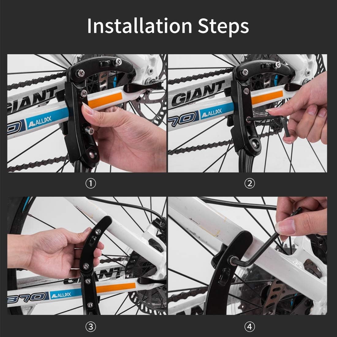 ROCKBROS Bike Kickstand for 24"-29" Adjustable Road Mountain Bike Side Stand